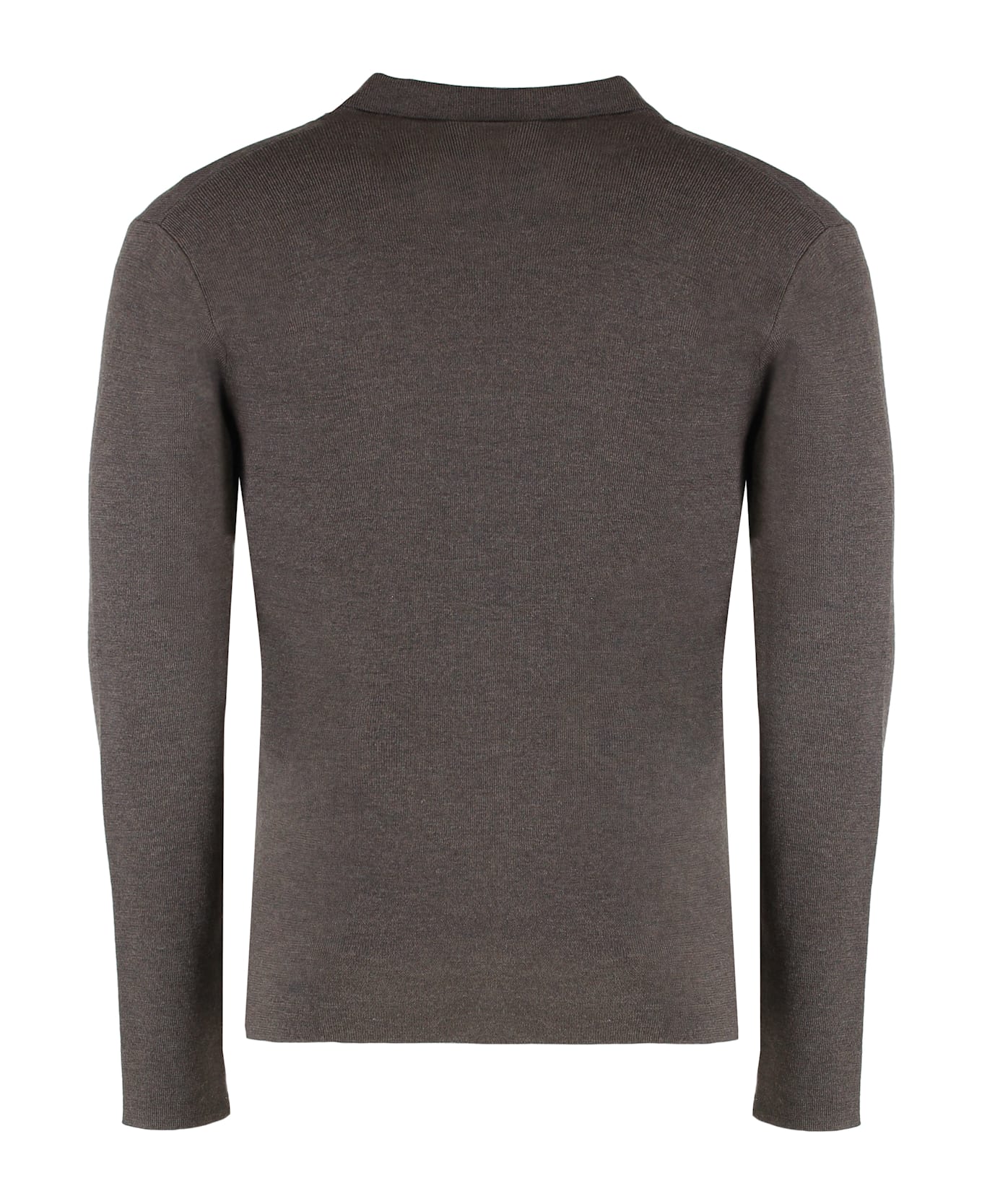 Moorer Cardigan In Virgin Wool With V-neck - brown