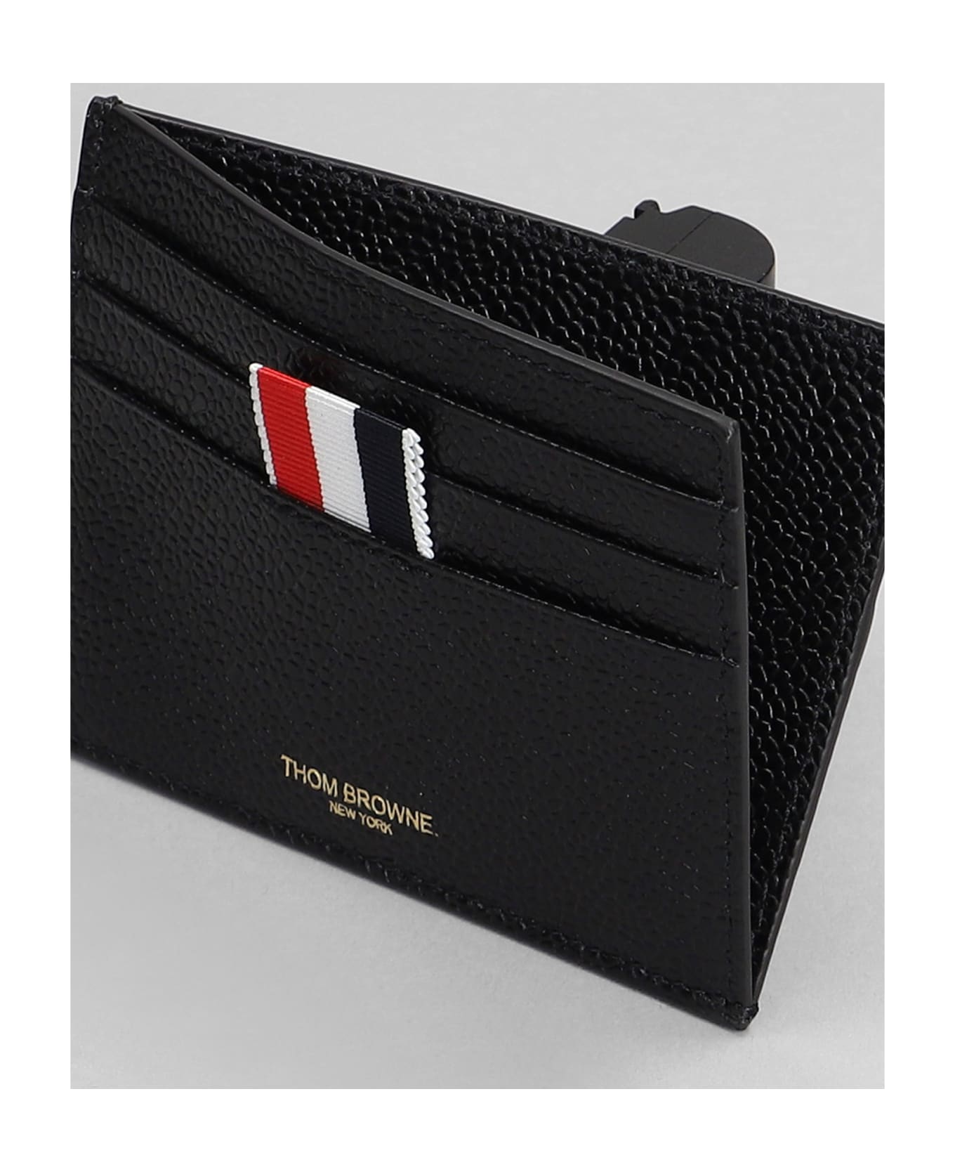 Thom Browne Wallet In Black Leather - black 財布