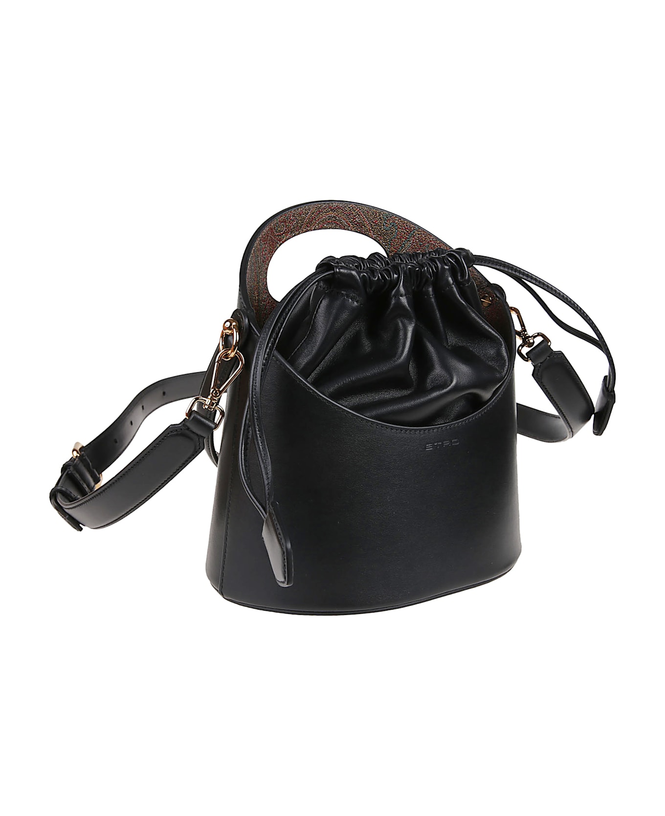 Etro Medium Saturno Bucket Bag - Nero