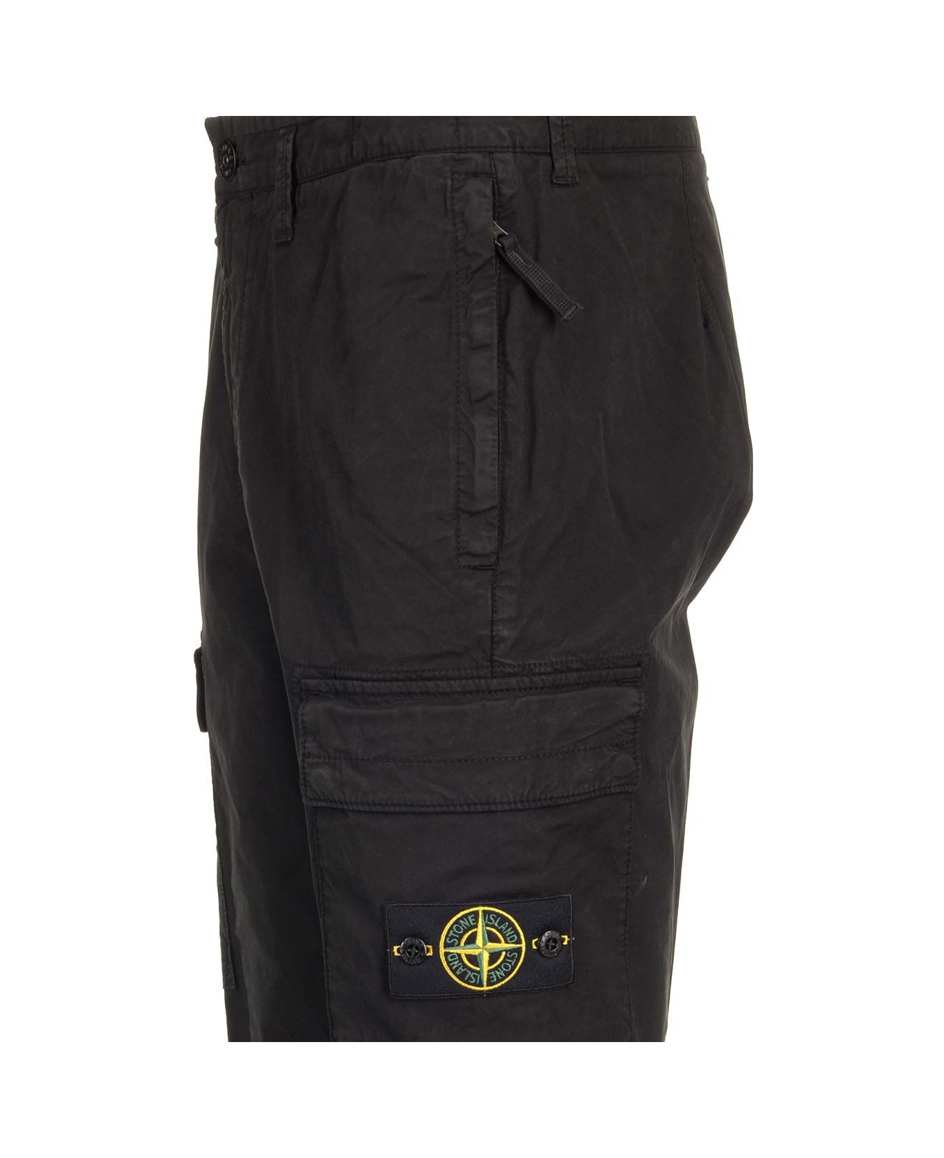 Stone Island Cargo Trousers - Black
