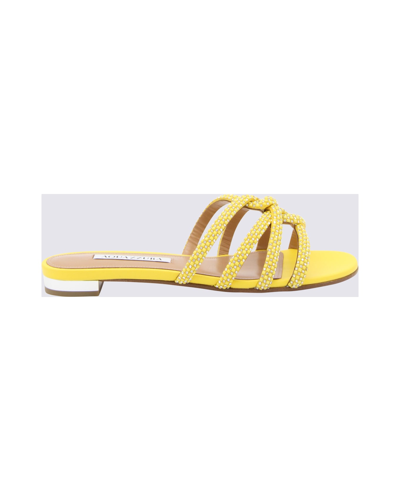 Aquazzura Yellow Leather Sandals - CITRON サンダル