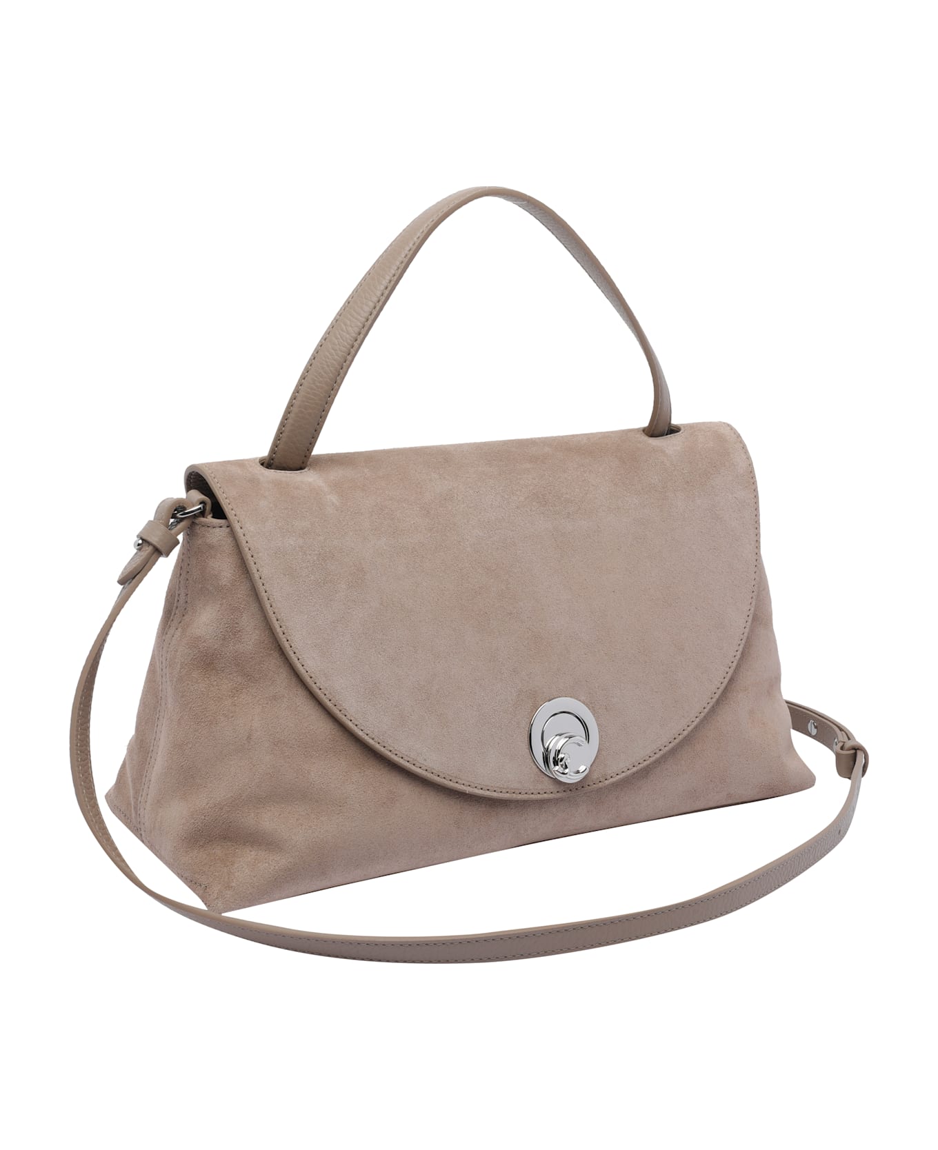 Coccinelle Nikla Suede Handbag - Beige