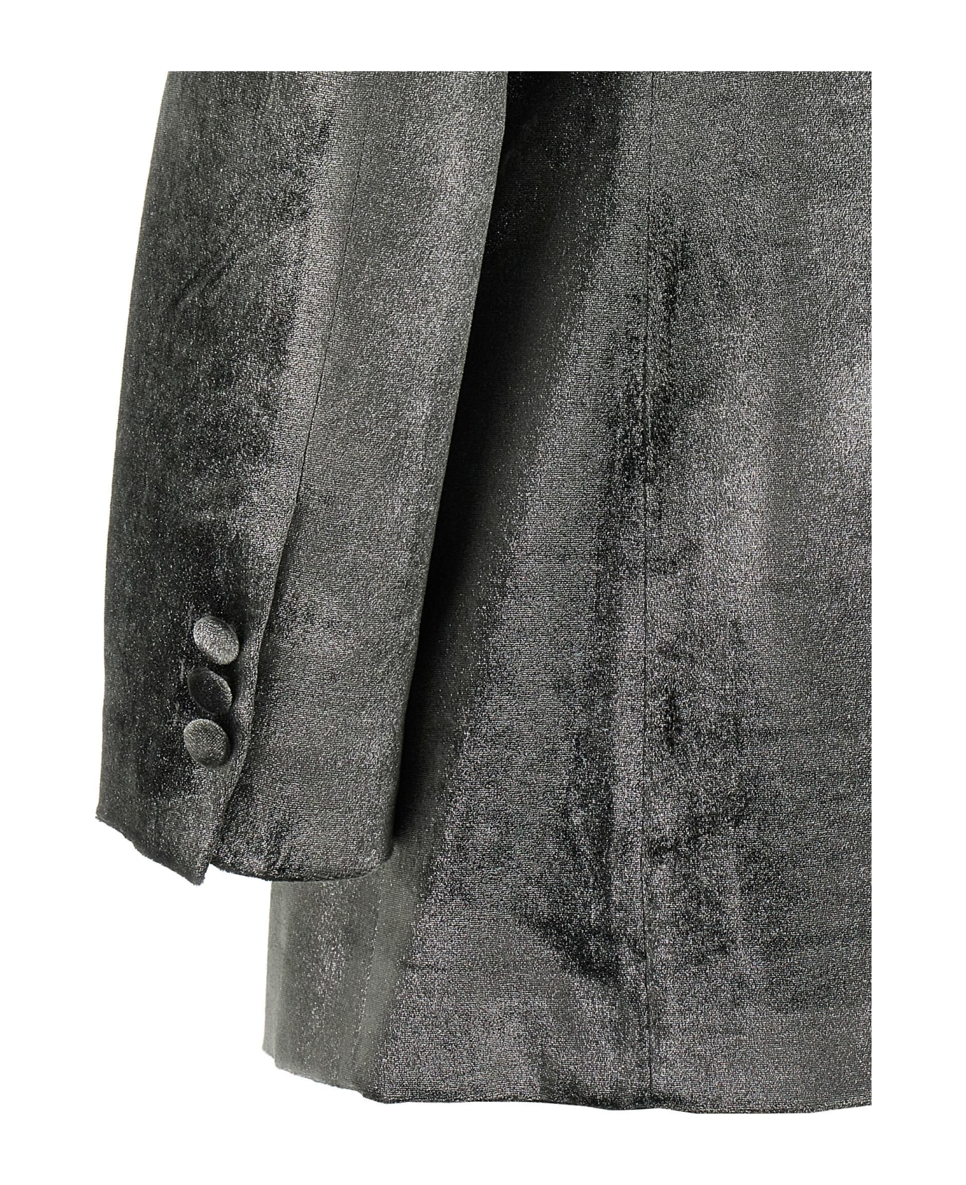 Alberta Ferretti Velvet And Lurex Blazer - Fantasy Grey