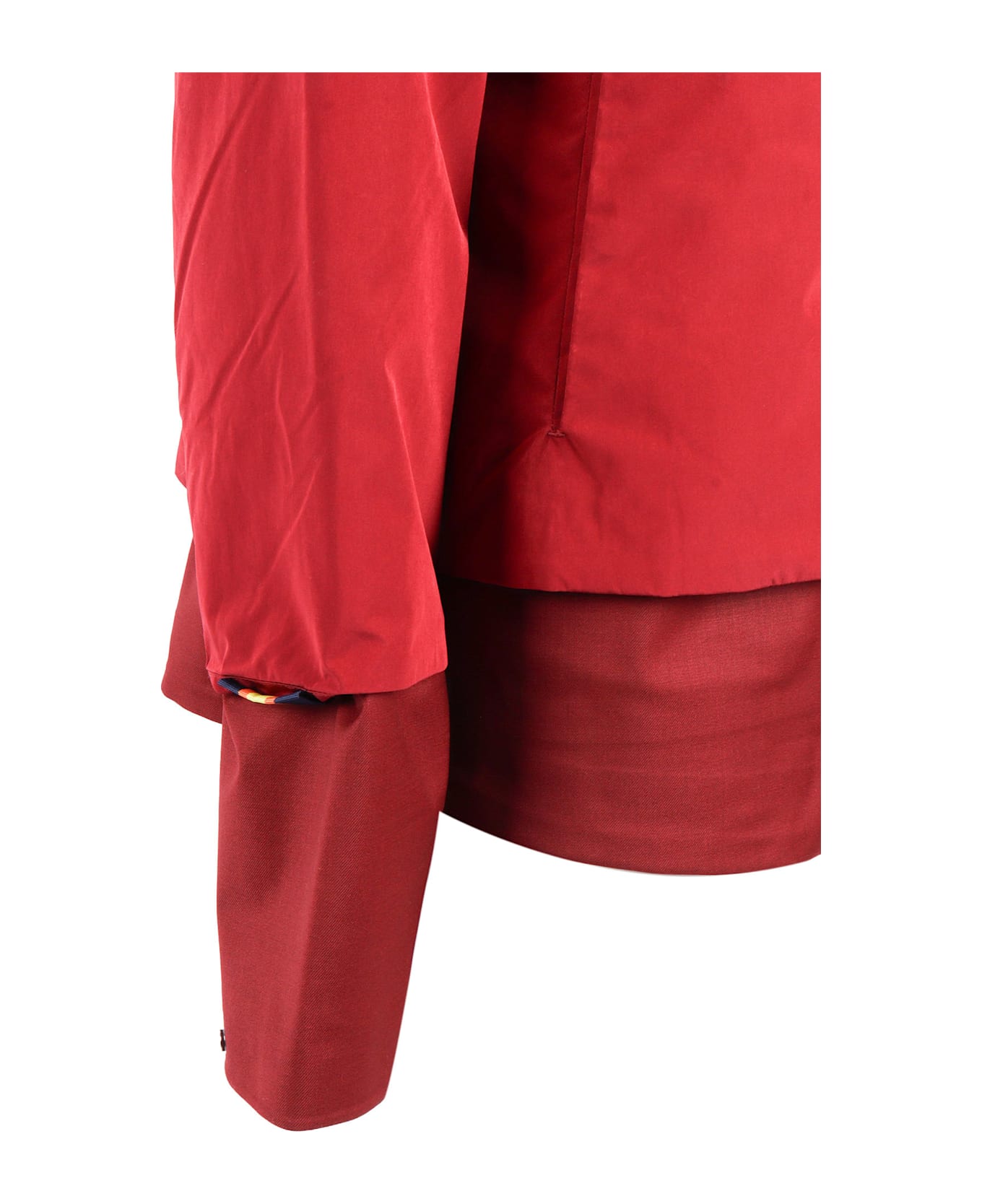 K-Way Isan Wool Nylon Mix Down Jacket - RED