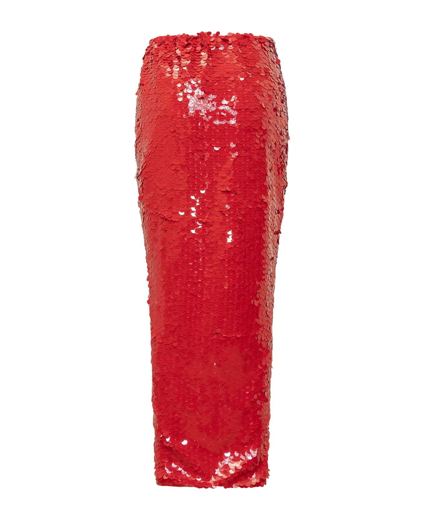 Rotate by Birger Christensen Skirt With Sequins - Racing red