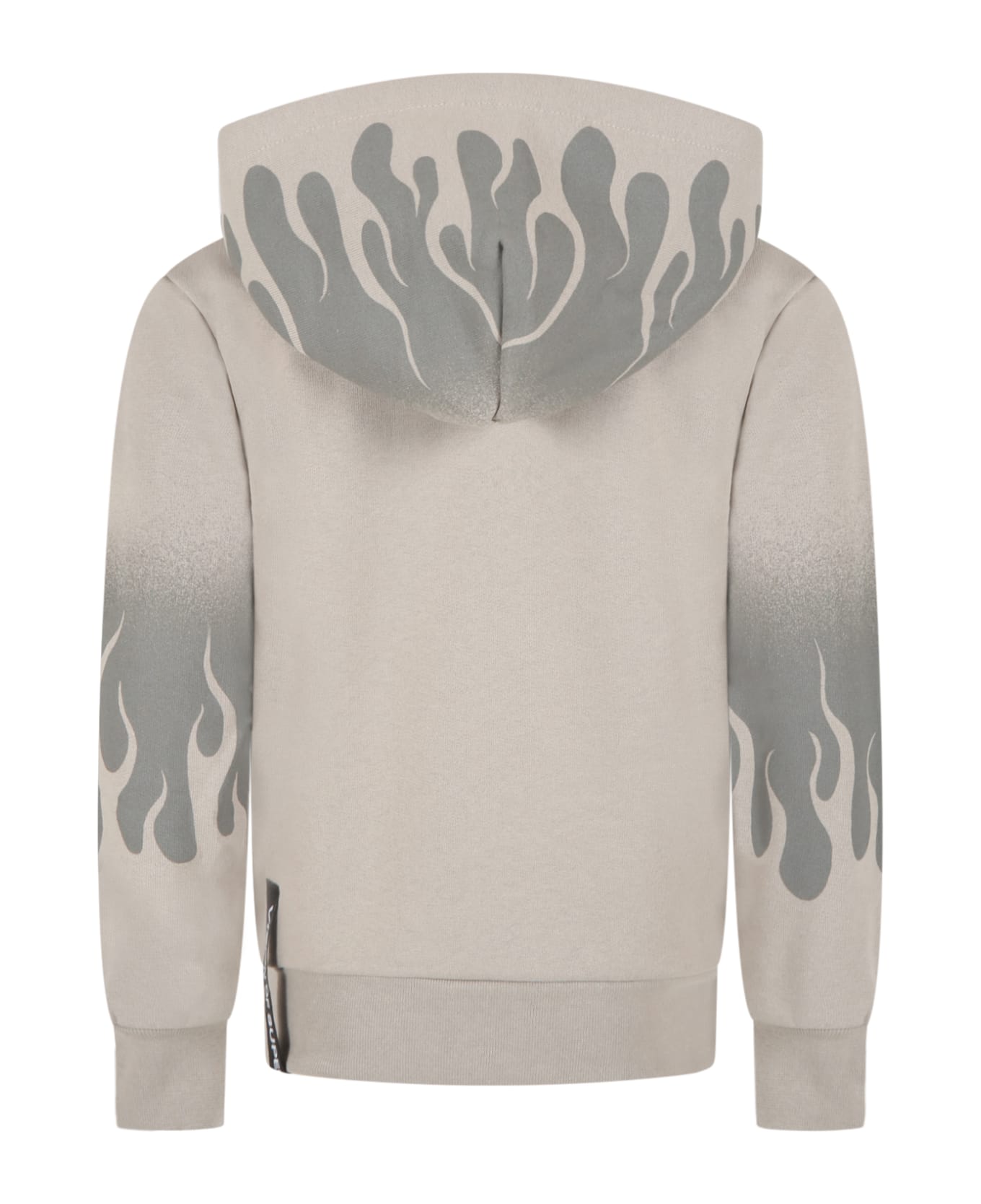 Vision of Super Beige Sweatshirt For Boy With Flames - Beige
