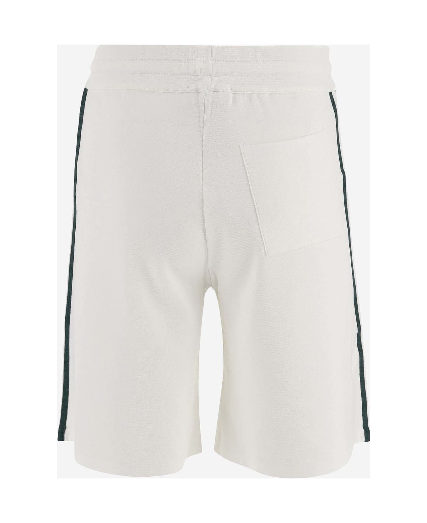 Autry Viscose Blend Short Pants With Logo - White ショートパンツ