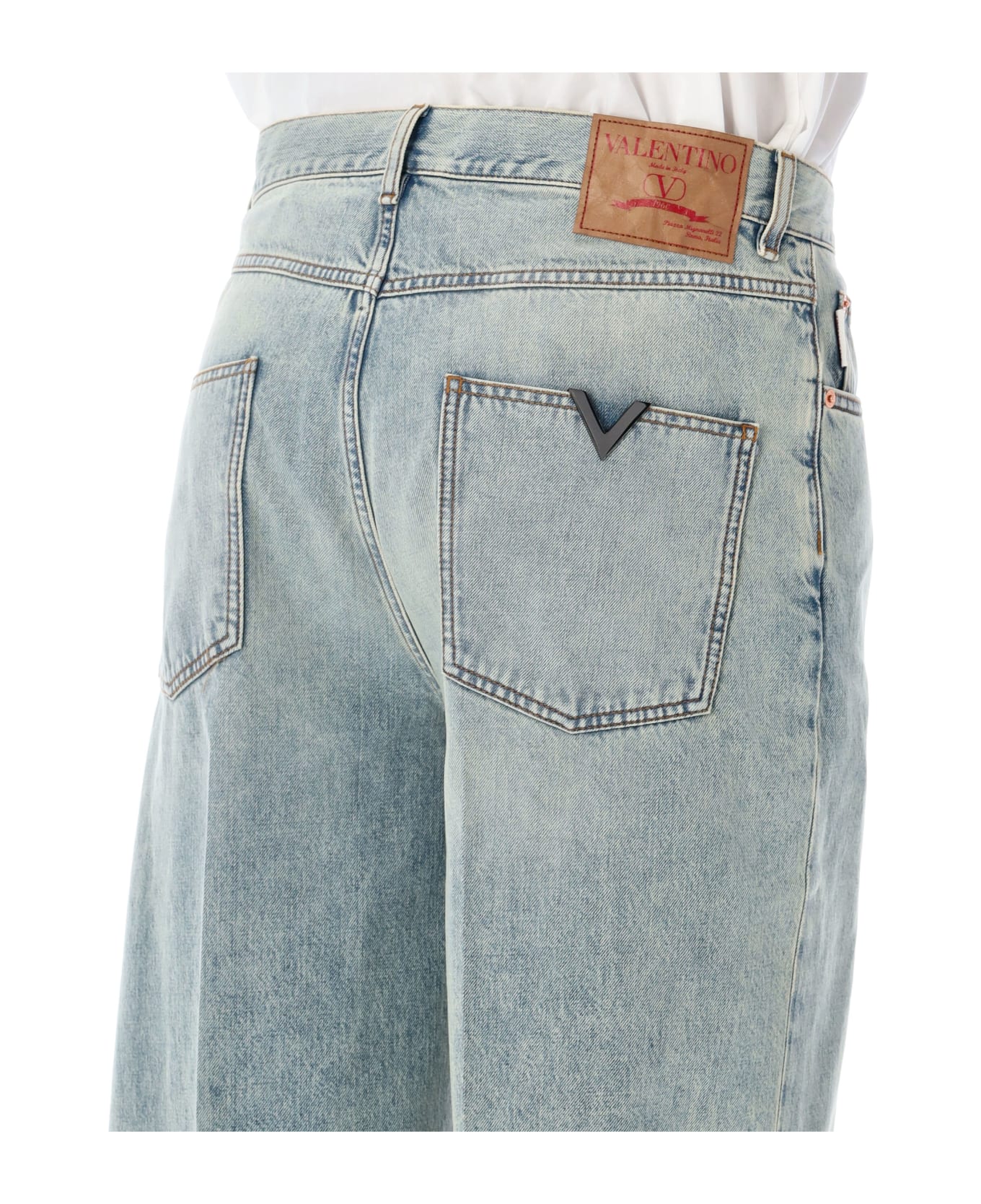 Valentino Garavani Oversized Denim Jeans - LIGH BLUE