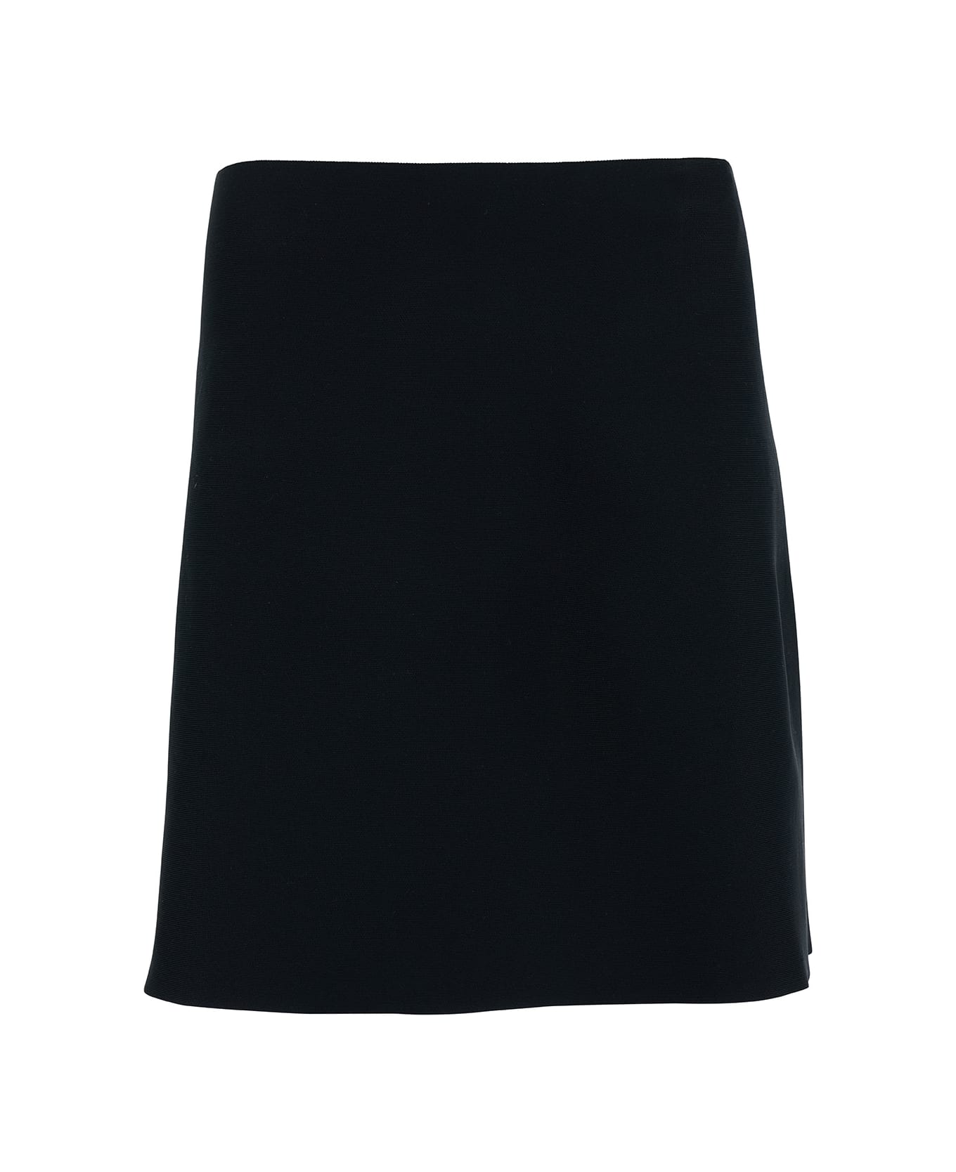 Jil Sander Mini Black Skirt With Regular Waist In Stretch Fabric Woman - Black
