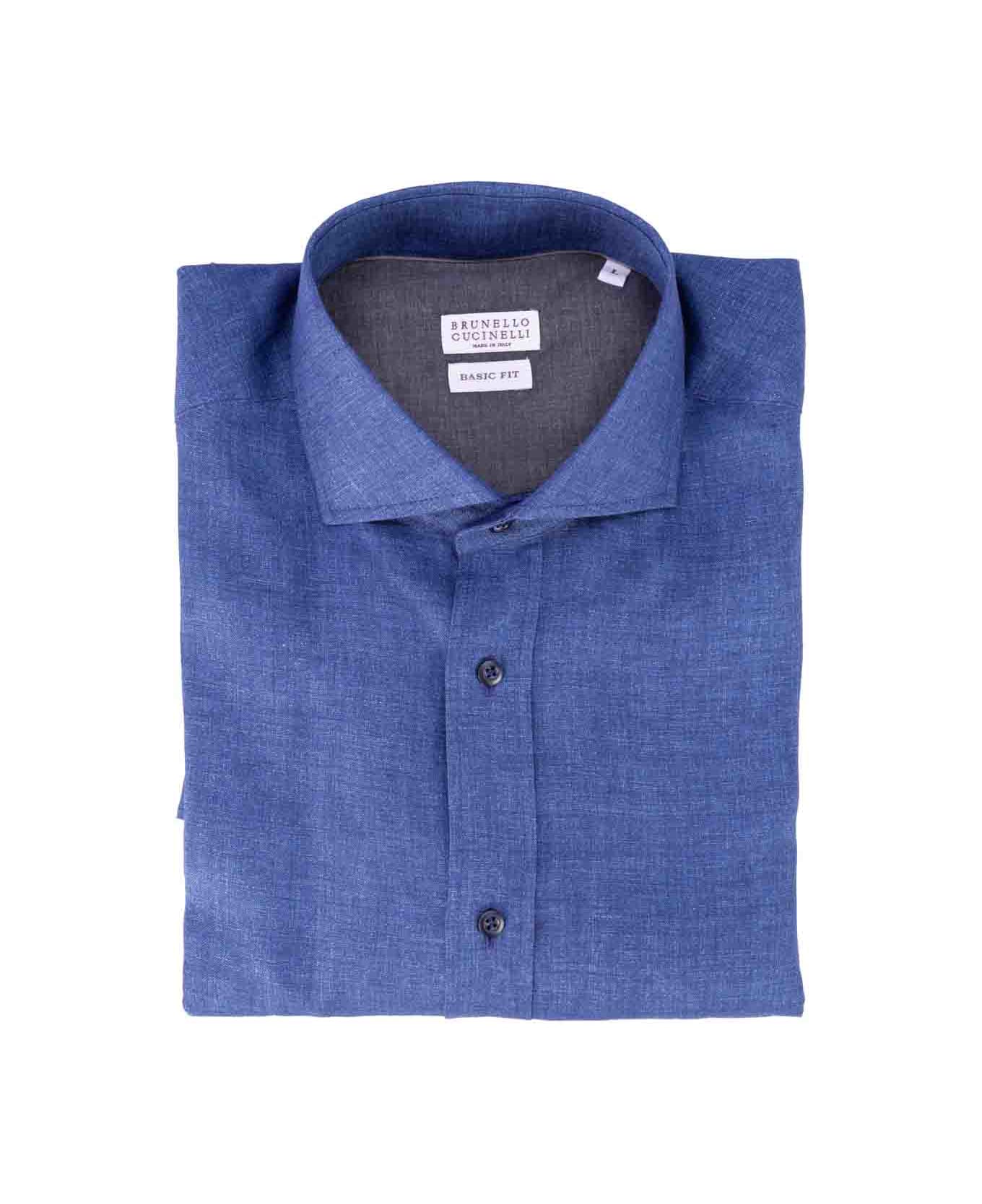 Brunello Cucinelli Shirts Blue - Blue