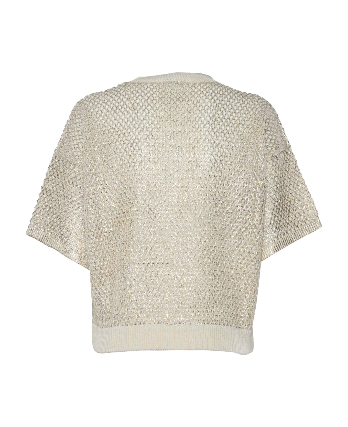 Peserico Gold Tricot Sweater - GOLD