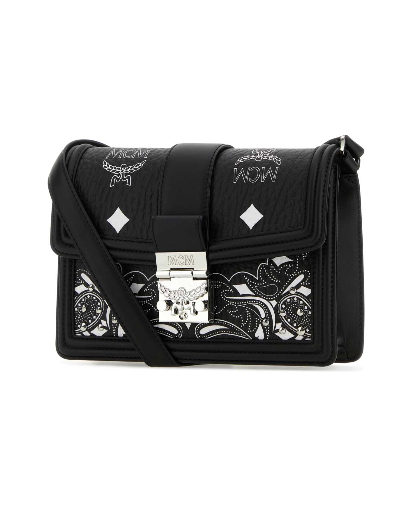 MCM Printed Canvas Small Tracy Shoulder Bag - BLACK
