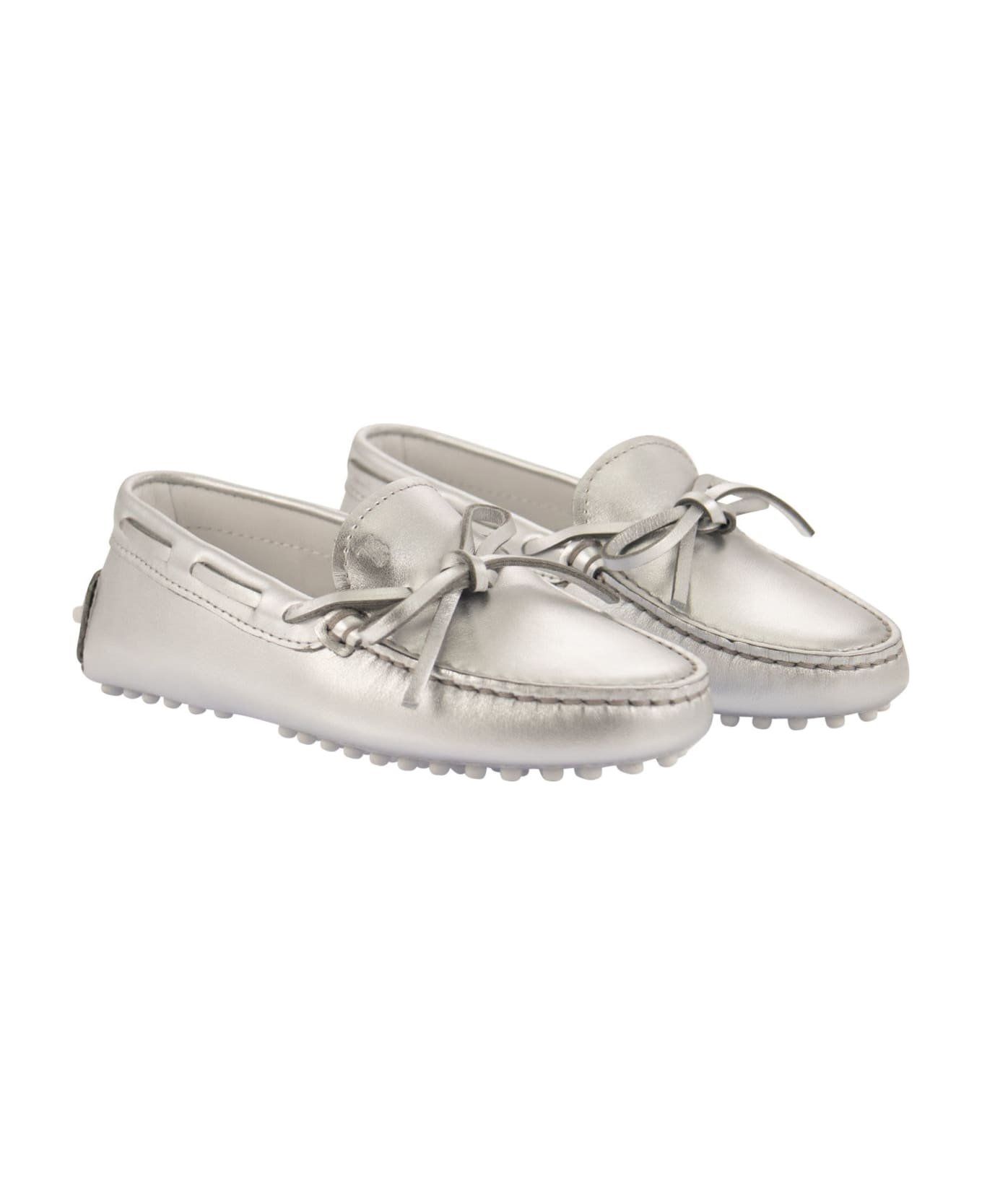 Tod's Loafer Gommino - Silver シューズ