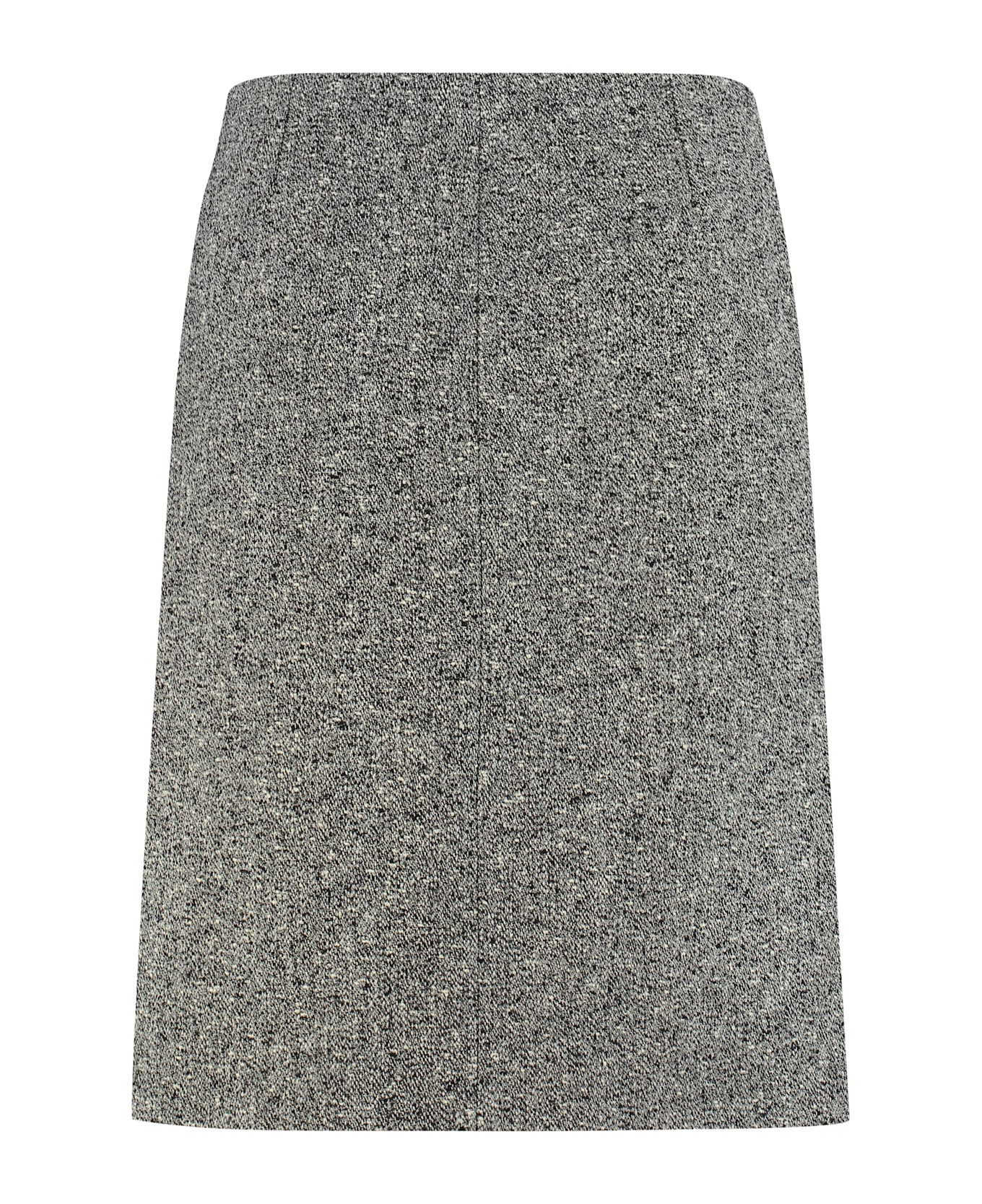 Gucci Gonna Mouliné In Wool And Cotton - grey