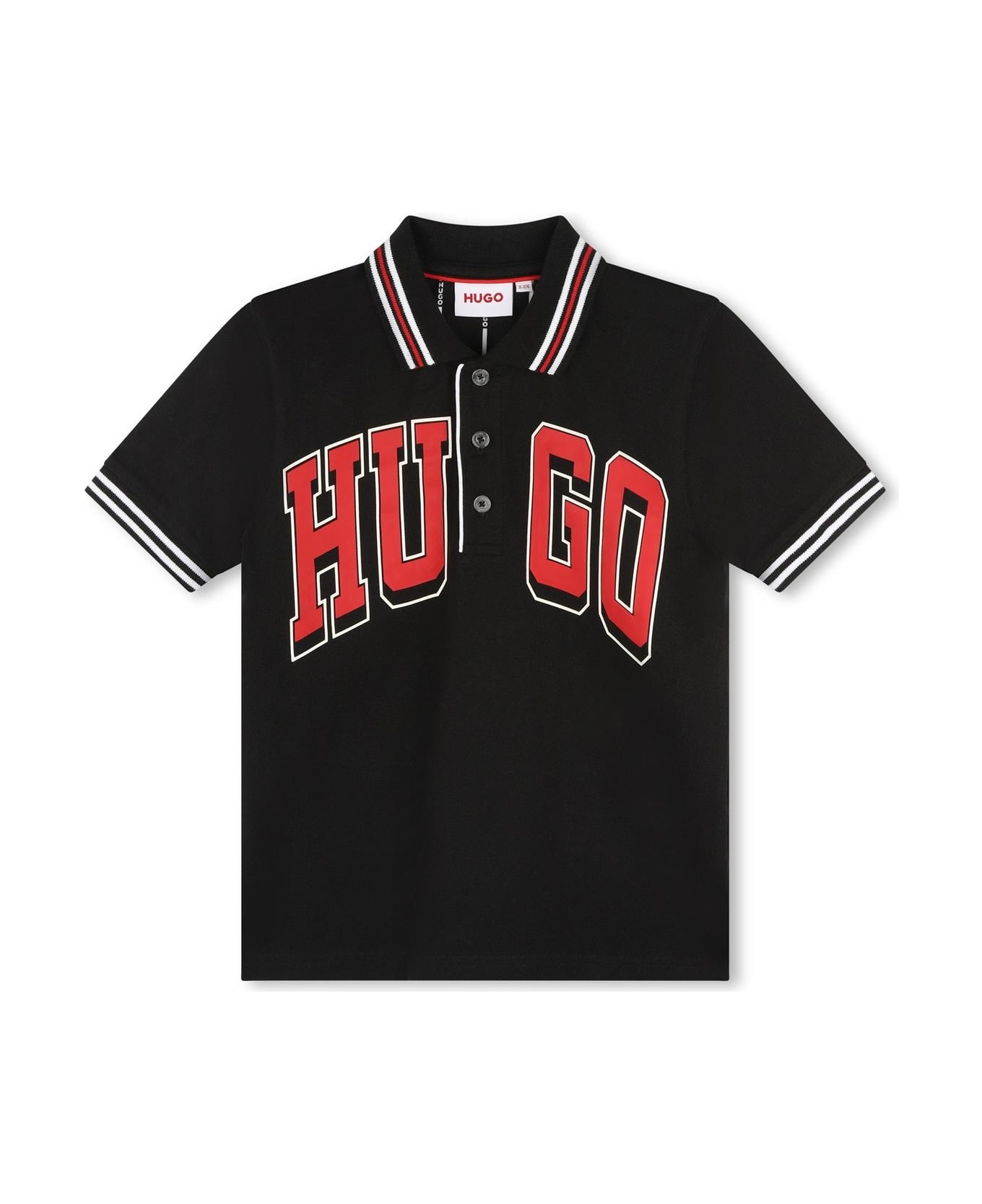 Hugo Boss Polo Shirt With Print - Black