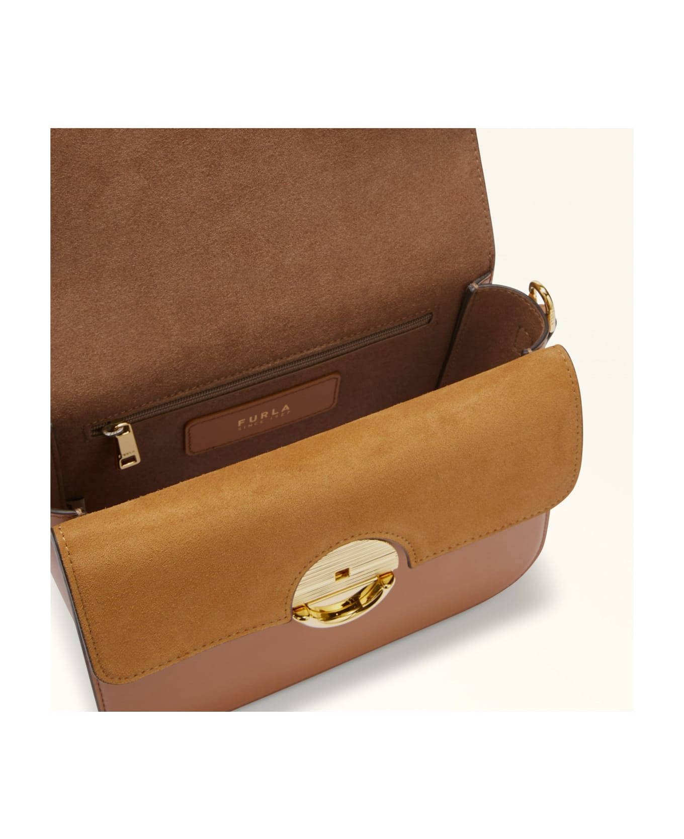 Furla Sfera S Handbag In Leather Color Leather - BRANDY