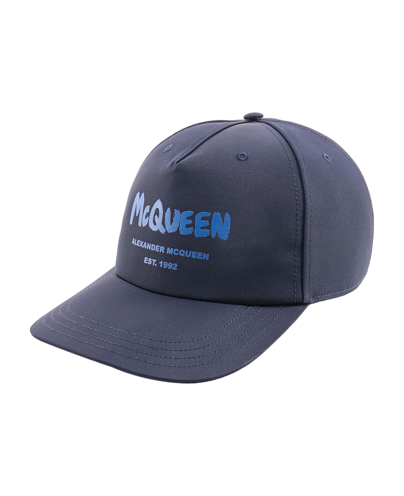 Alexander McQueen Graffiti Baseball Hat - Blue