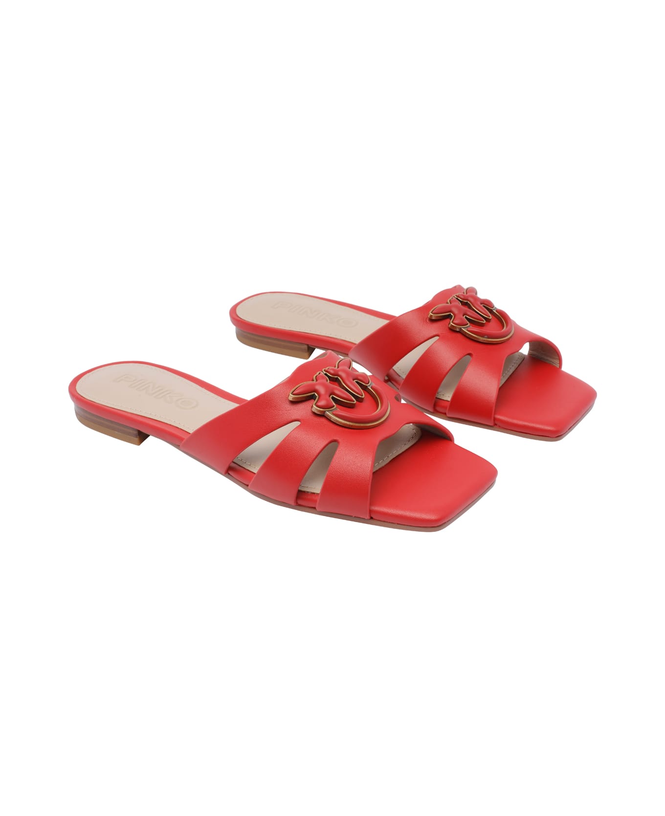 Pinko Marli Flat Sandals - Red