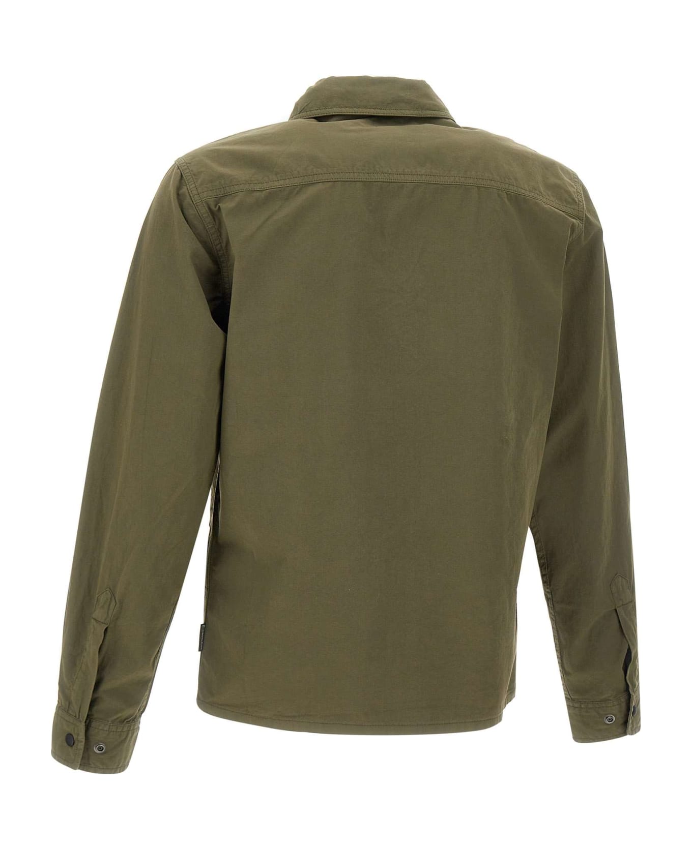 Woolrich 'gabardine Overshirt' Cotton Jacket - ARMY GREEN