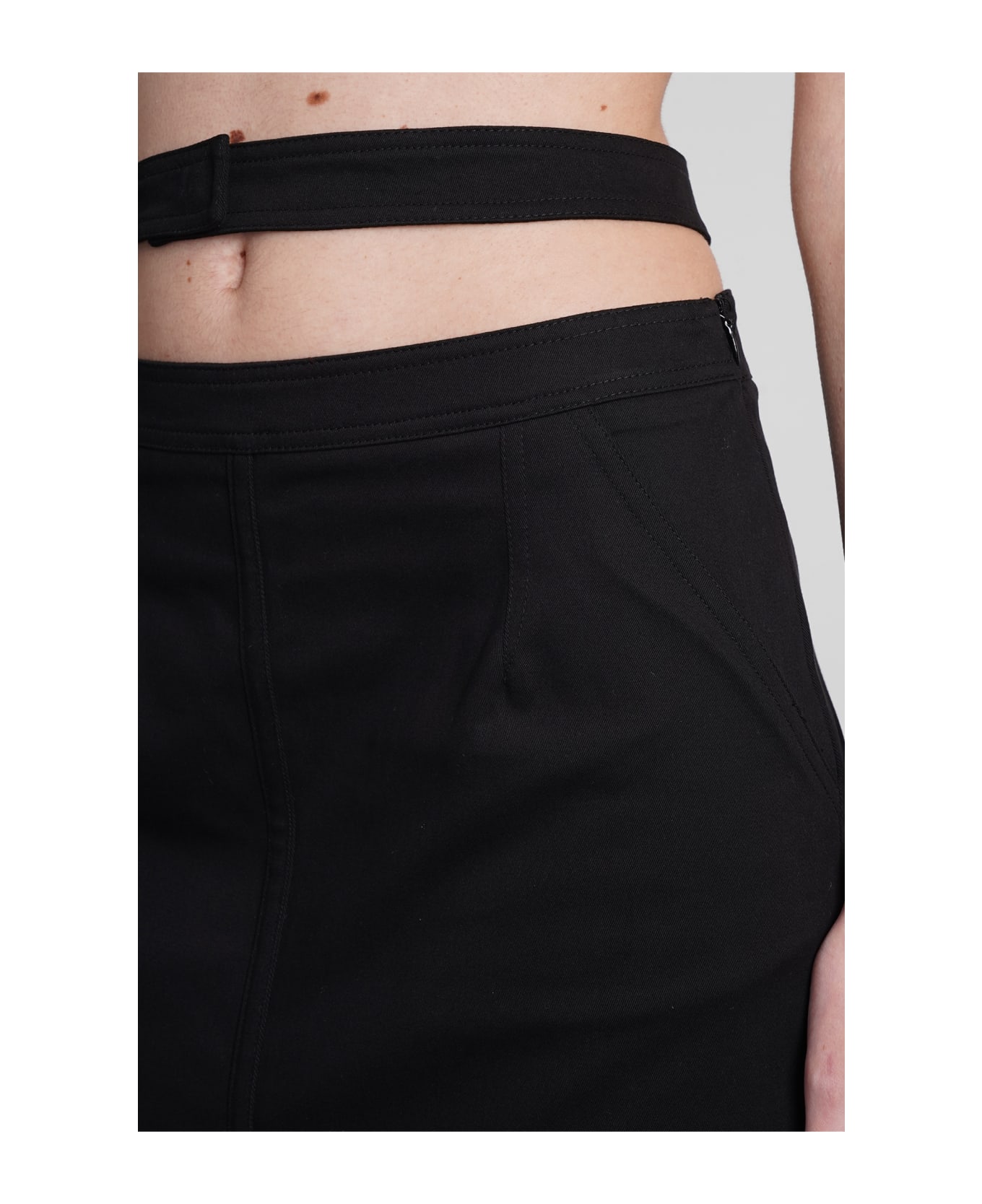 ANDREĀDAMO Skirt In Black Cotton - black