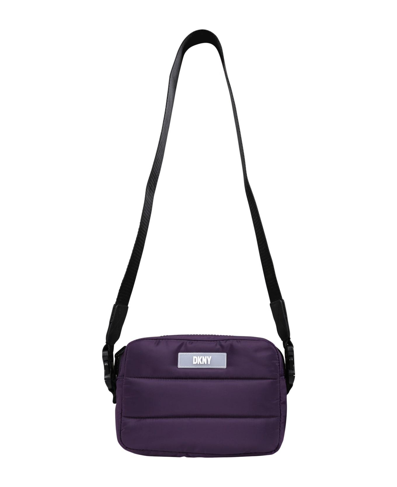 DKNY Purple Reversible Bag For Girl With Logo - Violetto