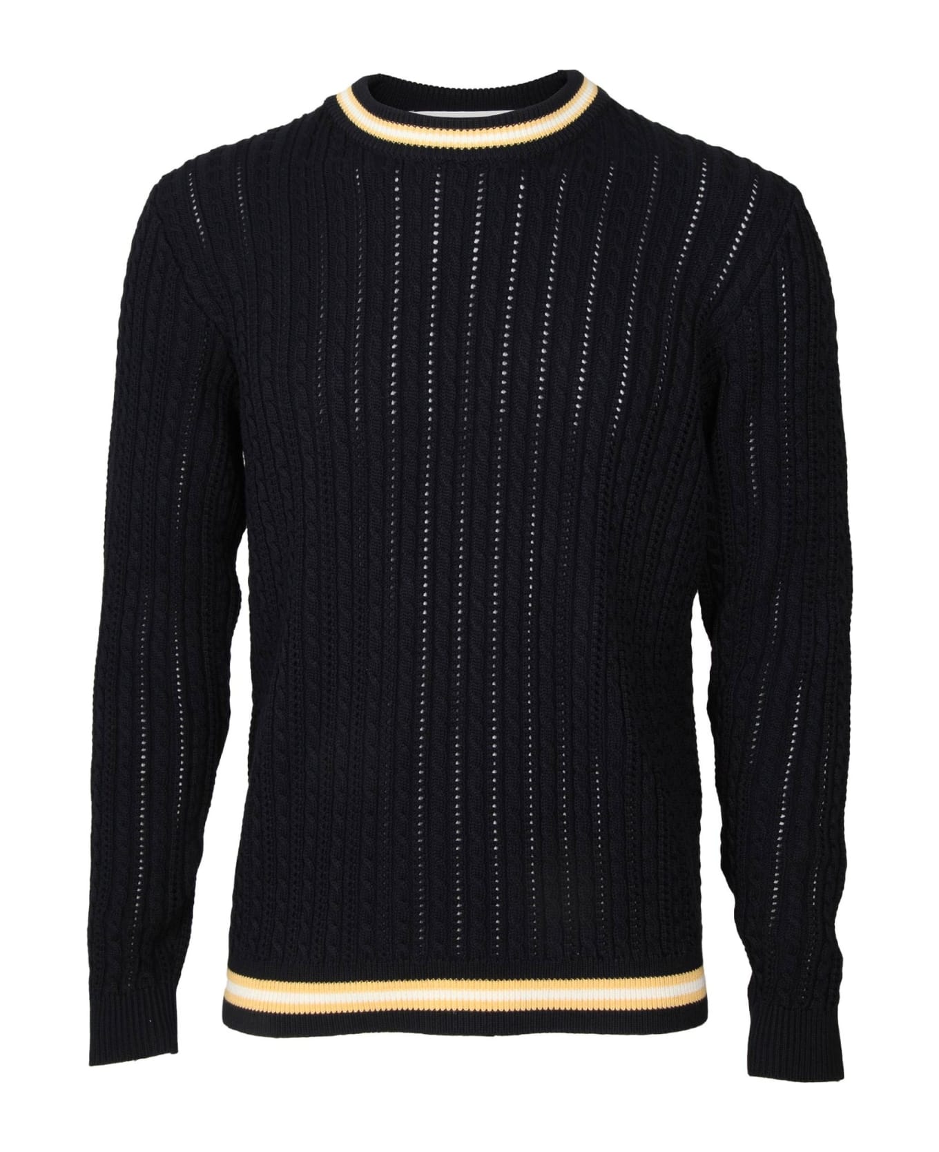 Golden Goose Journey Sweater In Blue/yellow Cotton - Blue/Yellow
