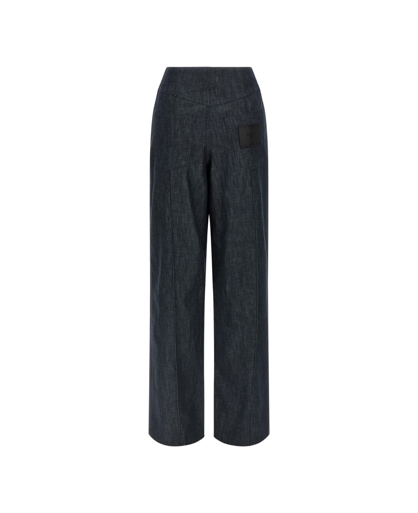 Fendi Cotton Wide-leg Trousers - Blue