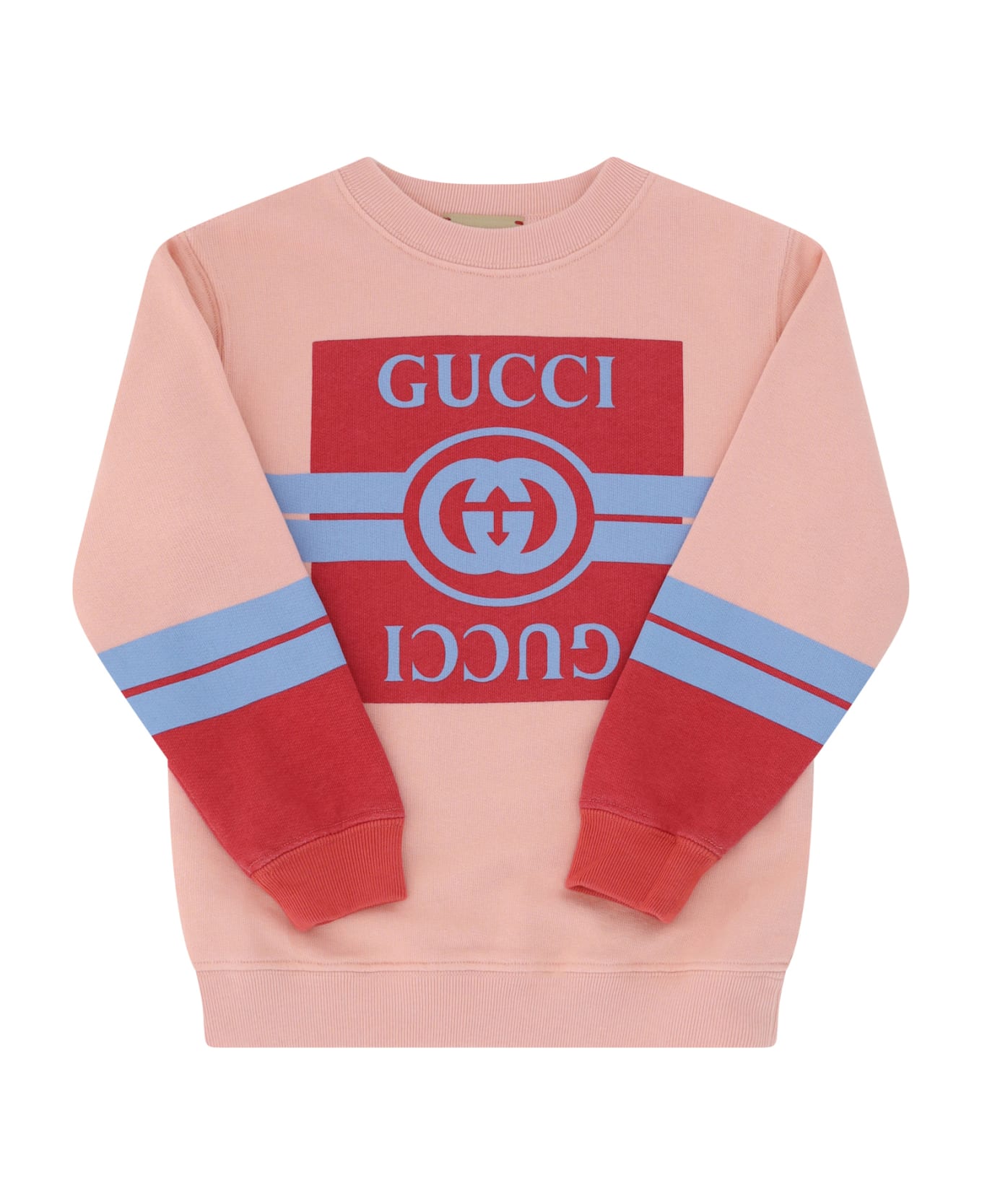 Gucci Sweatshirt For Girl - Pink/sky/tulips ニットウェア＆スウェットシャツ
