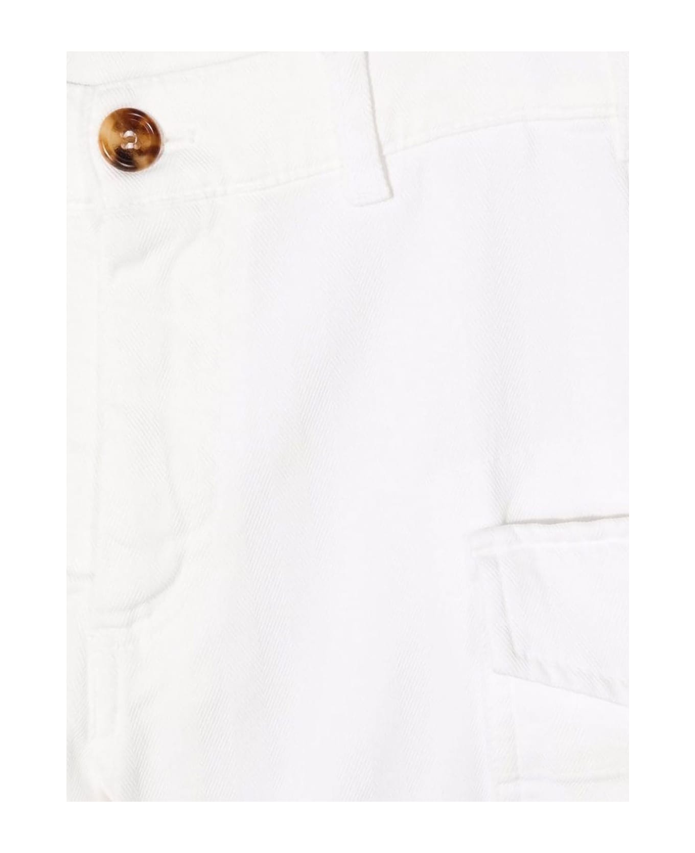 Brunello Cucinelli White Cotton Shorts - Bianco