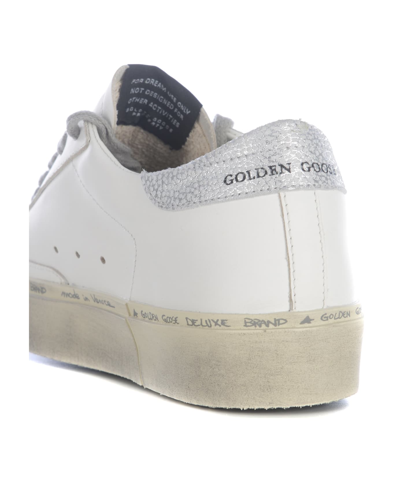 Golden Goose Sneakears Golden Goose "hi Star" Made Of Leather - Bianco
