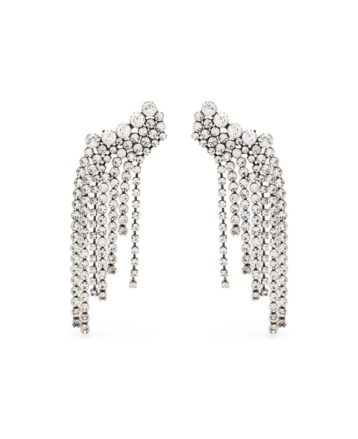Isabel Marant 'a Wild Shore' Drop Earrings With Transparent Glass Pendants In Brass Woman Isabel Marant - Metallic