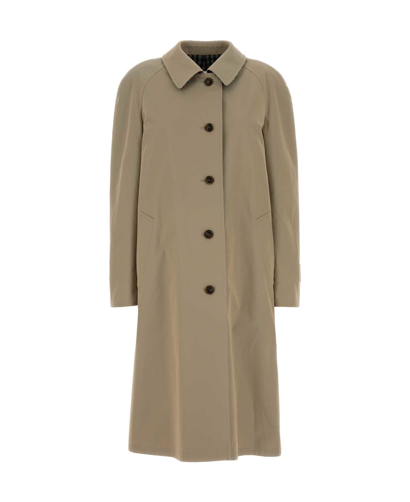 Miu Miu Beige Gabardine Reversible Trench Coat - CALCE+ARDESIA レインコート