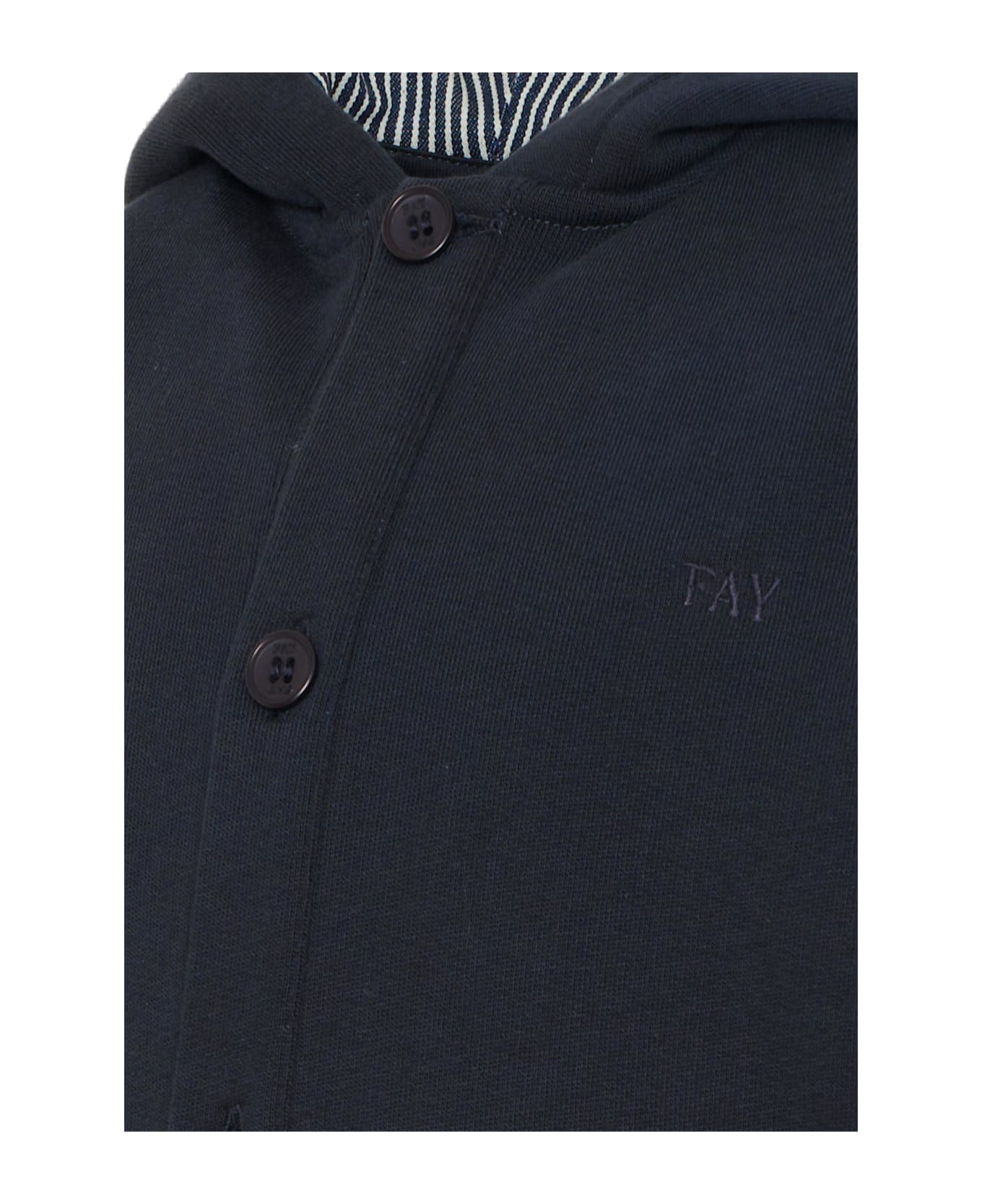 Fay Blue Sweatshirt For Kids With Logo - Blue