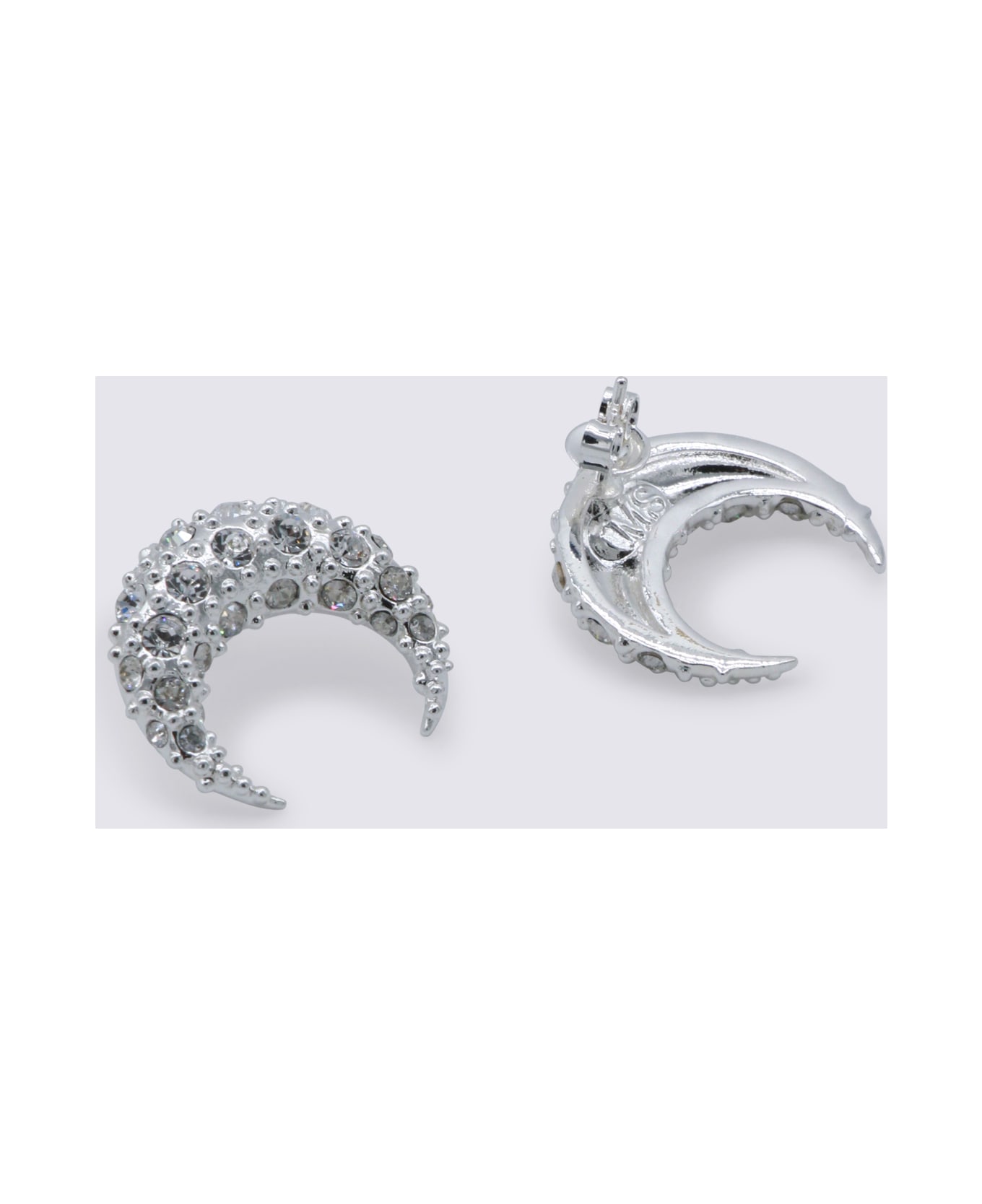 Marine Serre Silver Earrings - SHINY SILVER