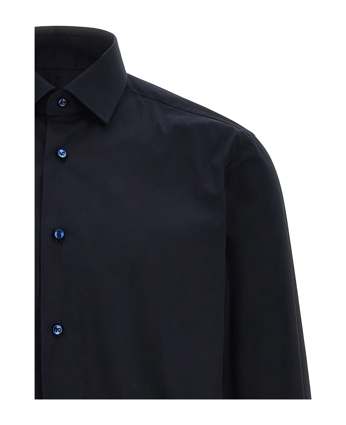 Barba Napoli Poplin Shirt - Blue