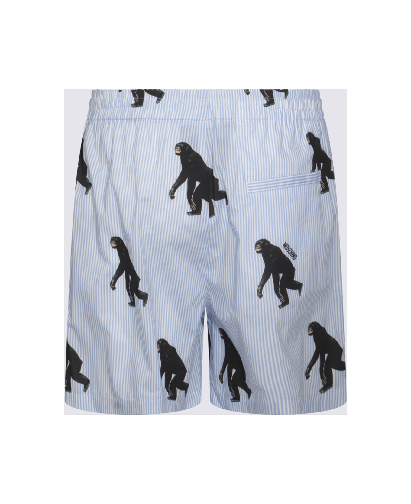 Moschino Light Blue Cotton Shorts - Blue