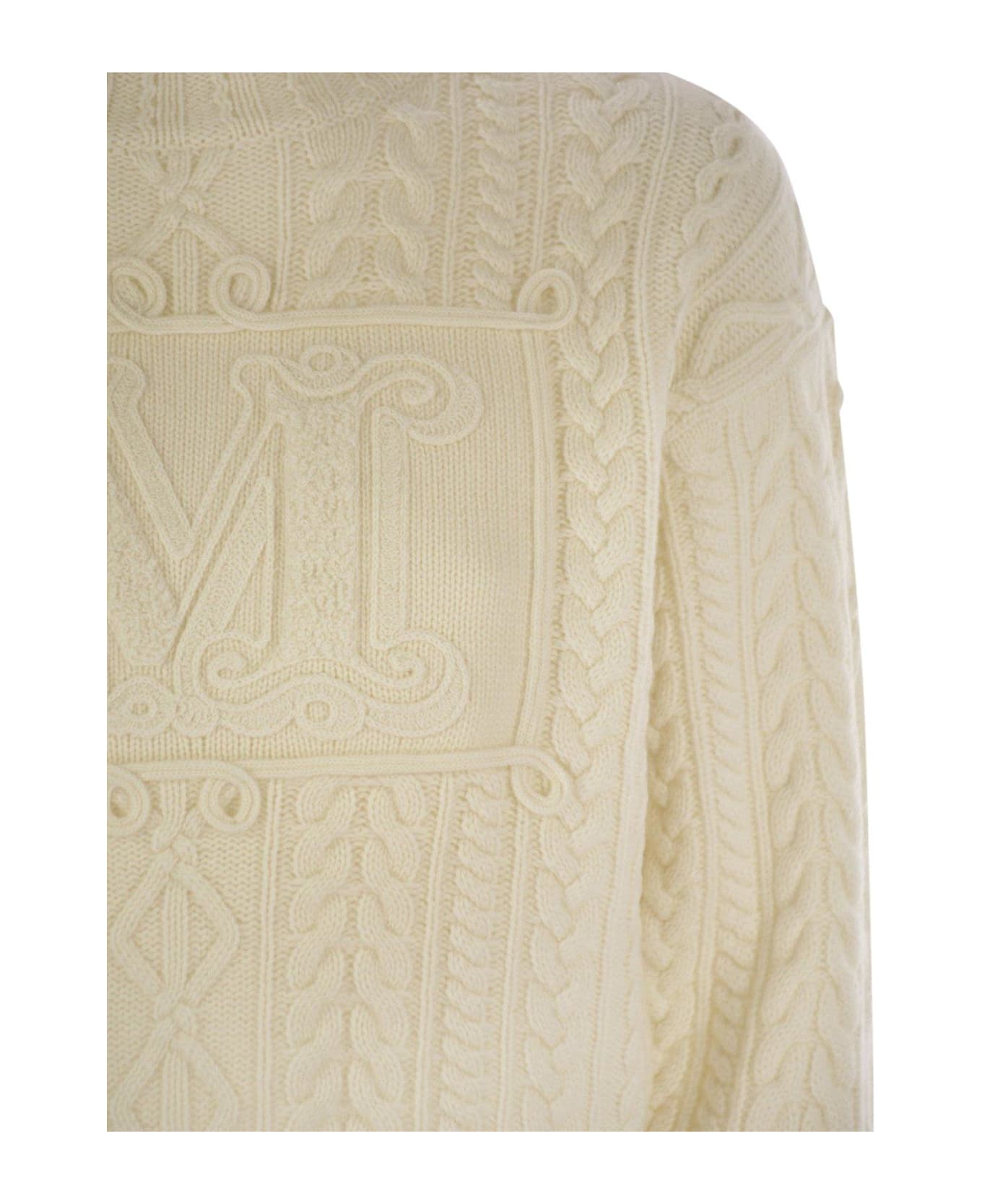 Max Mara Miranda Crewneck Knit Jumper - White