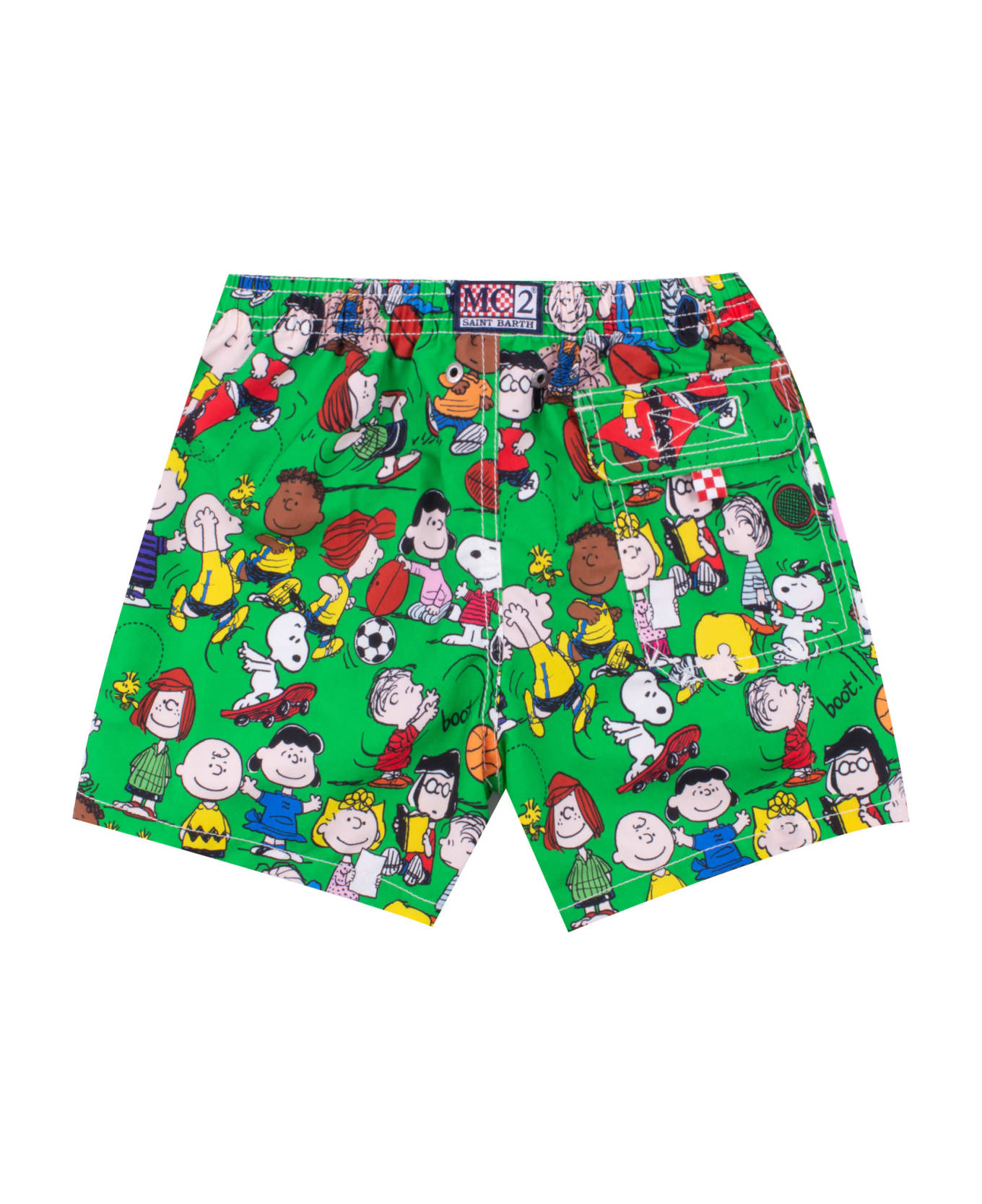 MC2 Saint Barth Beach Shorts With Print - Green 水着