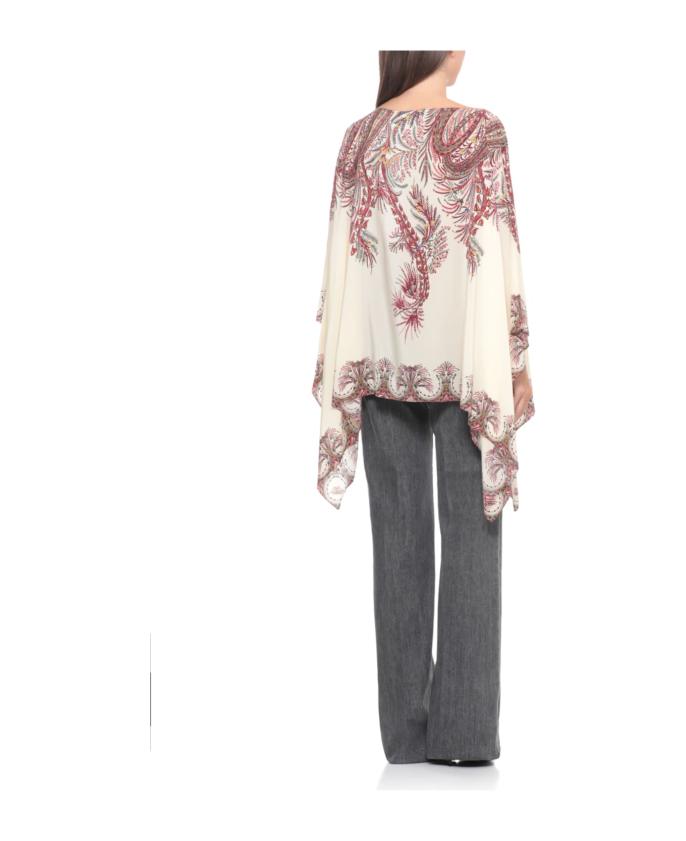 Etro Silk Poncho Top - MULTICOLOUR