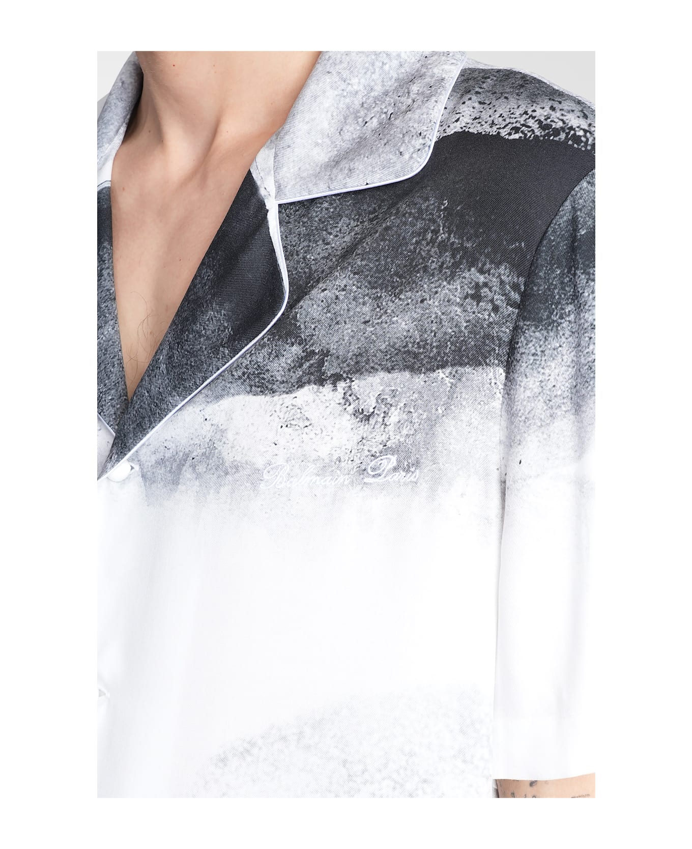 Balmain Shirt In White Viscose - white