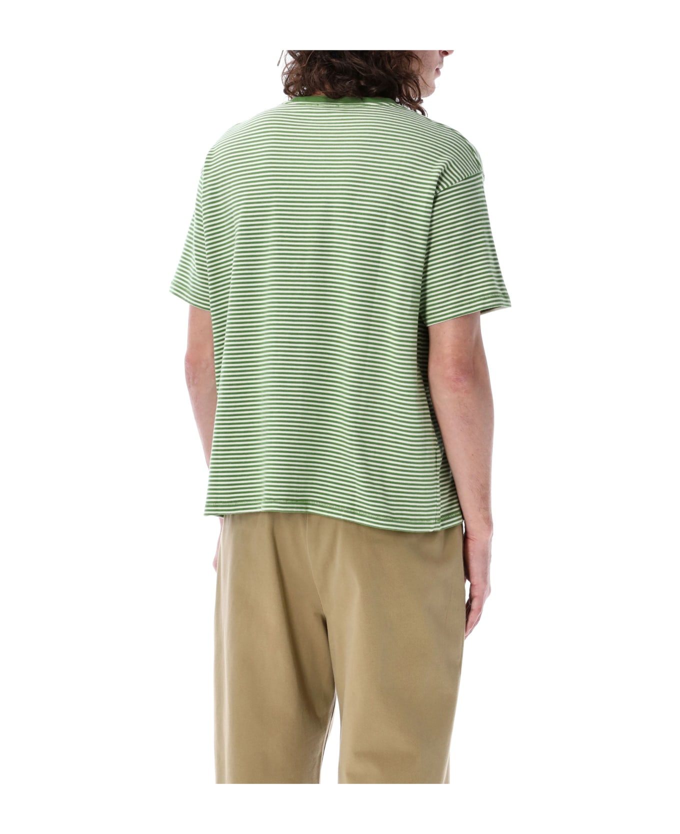 Bode Truro Stripes T-shirt - GREEN CREAM