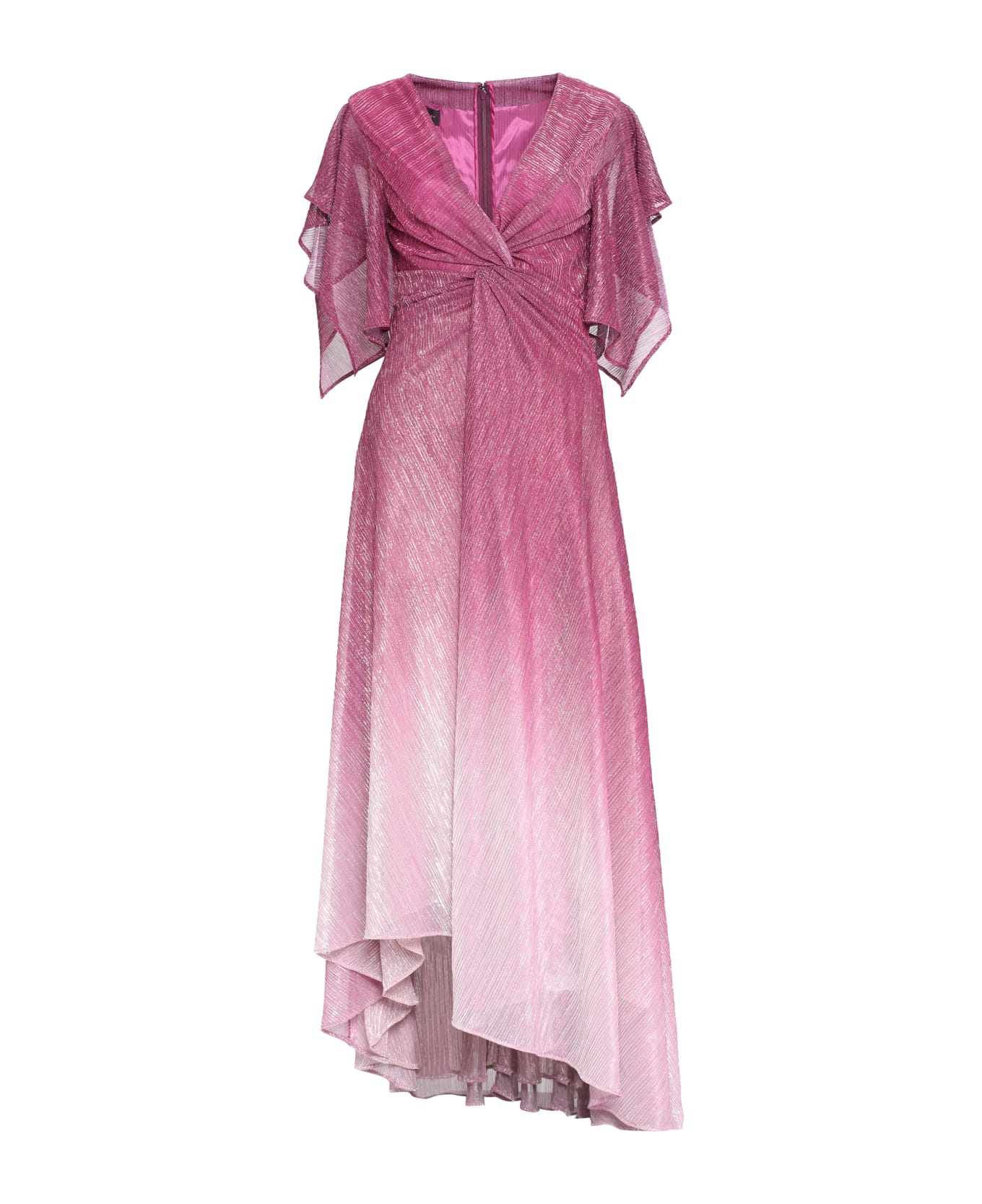 Talbot Runhof Lurex Draped Dress - Red-purple or grape