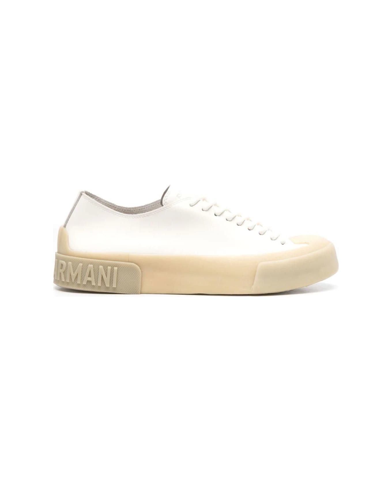 Emporio Armani Soft Rubber Sneaker - Off White Transp スニーカー