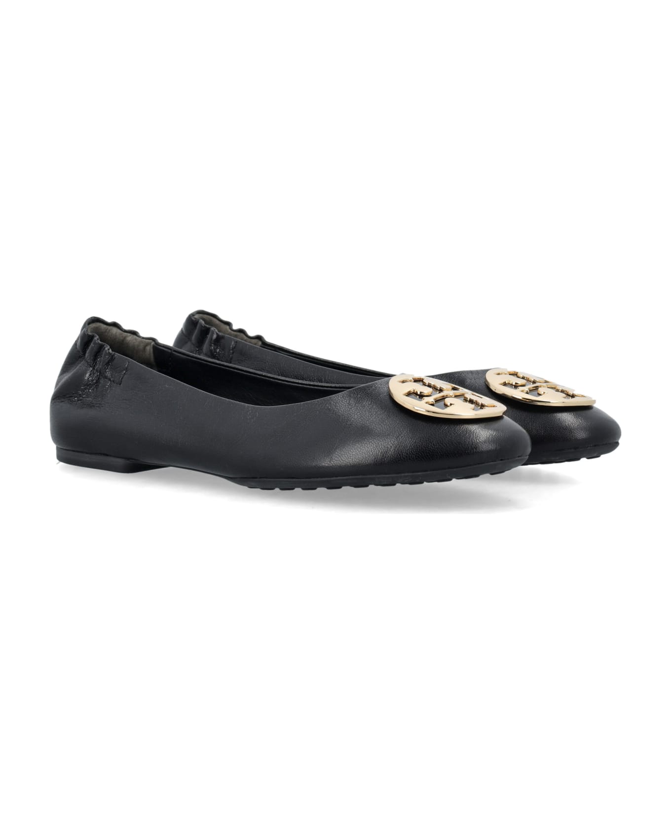 Tory Burch Claire Ballet Flats - PERFECT BLACK / PERFECT BLACK / GOL