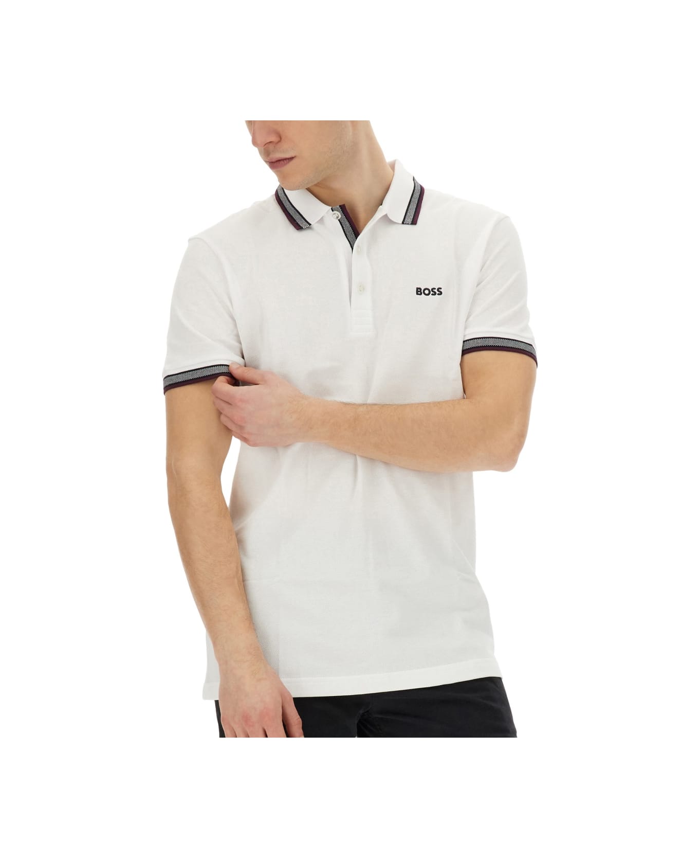 Hugo Boss Polo With Logo - WHITE ポロシャツ