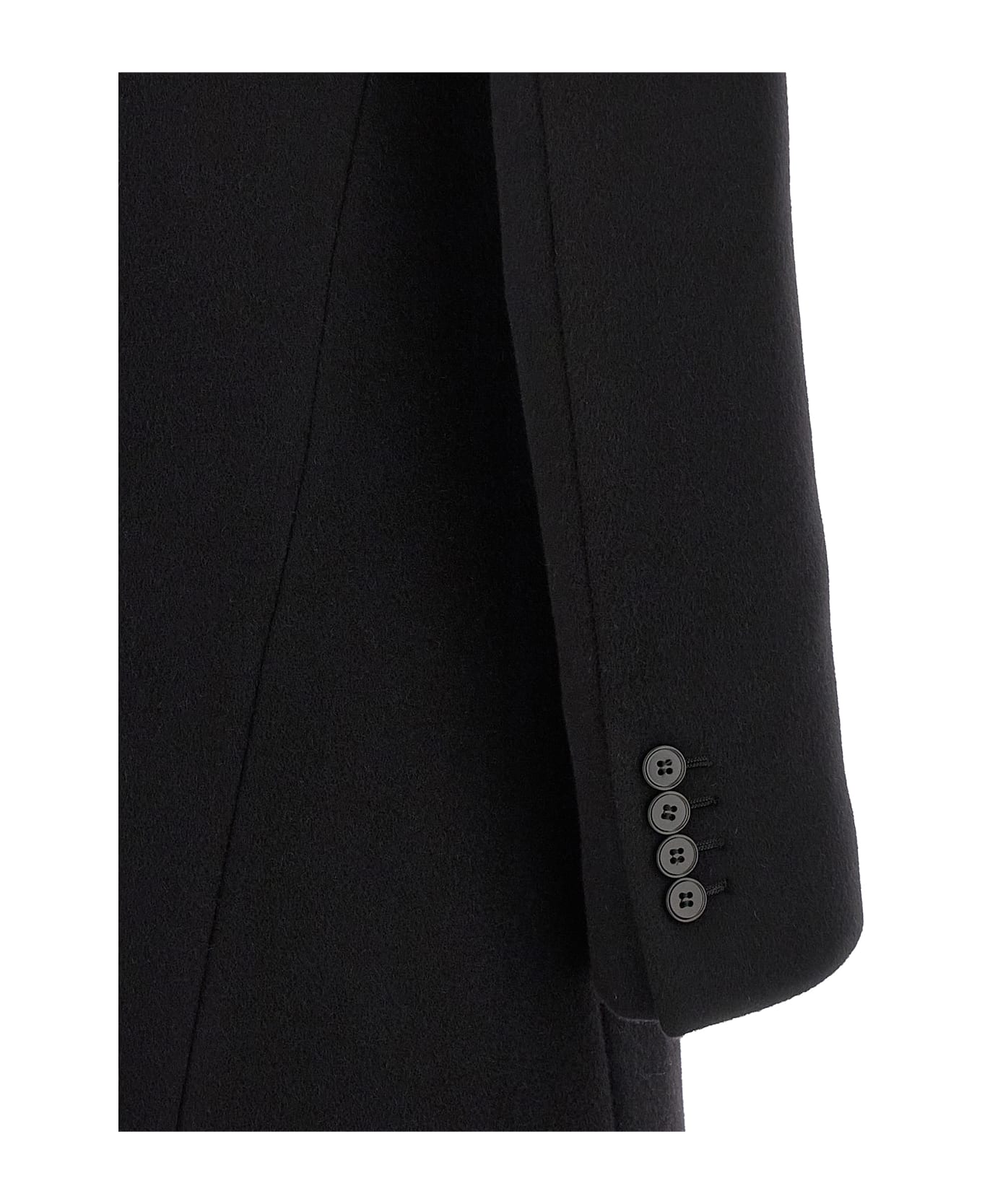 Alexander McQueen Wool And Cashmere Coat - BLACK