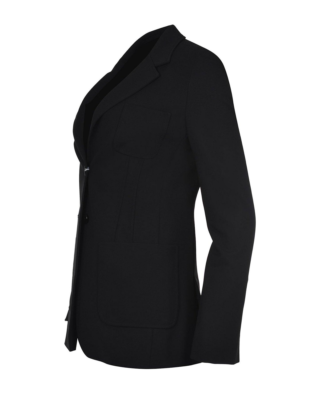 Max Mara Single-breasted Open Back Jacket - BLACK