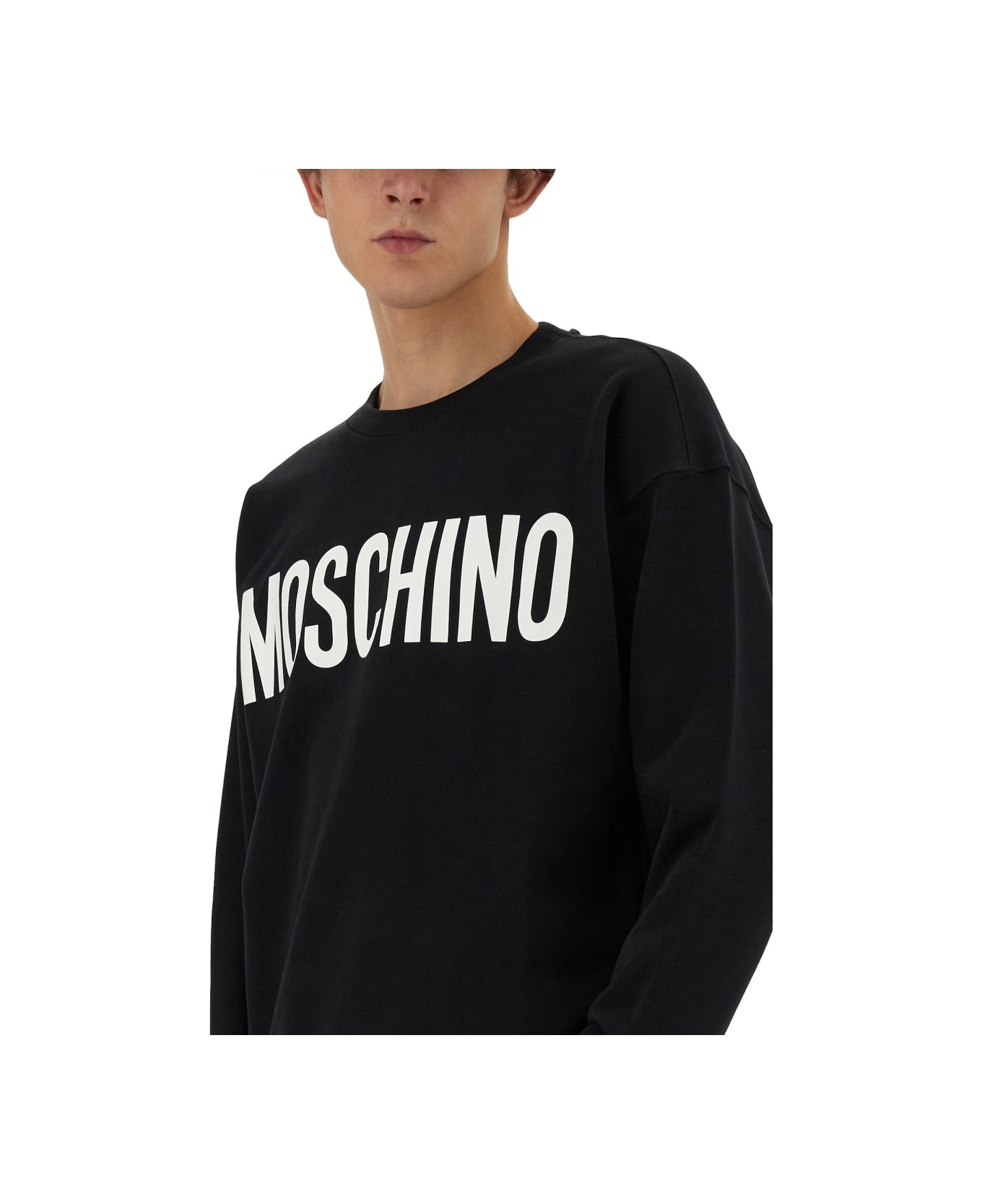 Moschino Sweatshirt With Logo - BLACK フリース