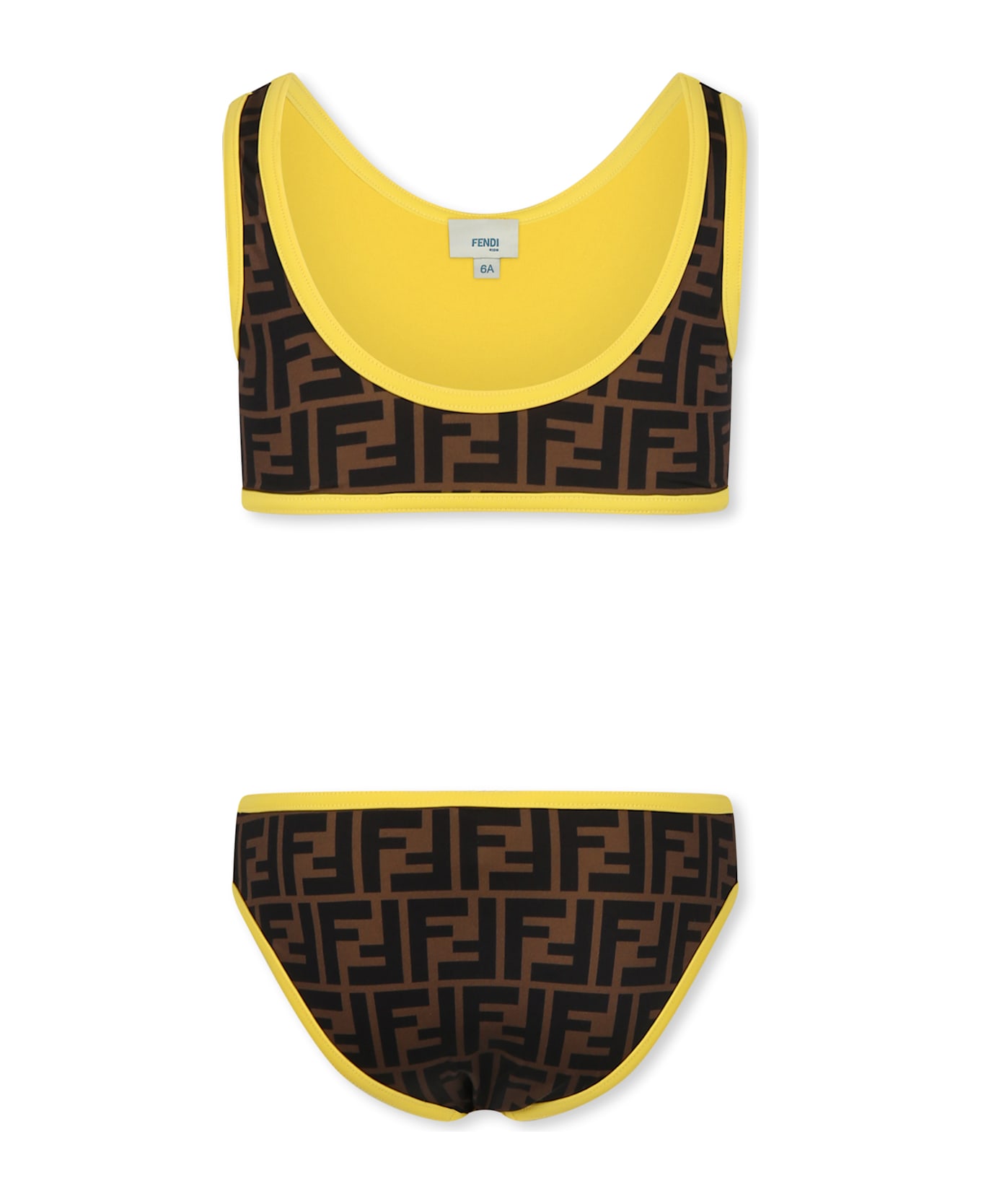 Fendi Brown Bikini For Girl With Ff - Brown