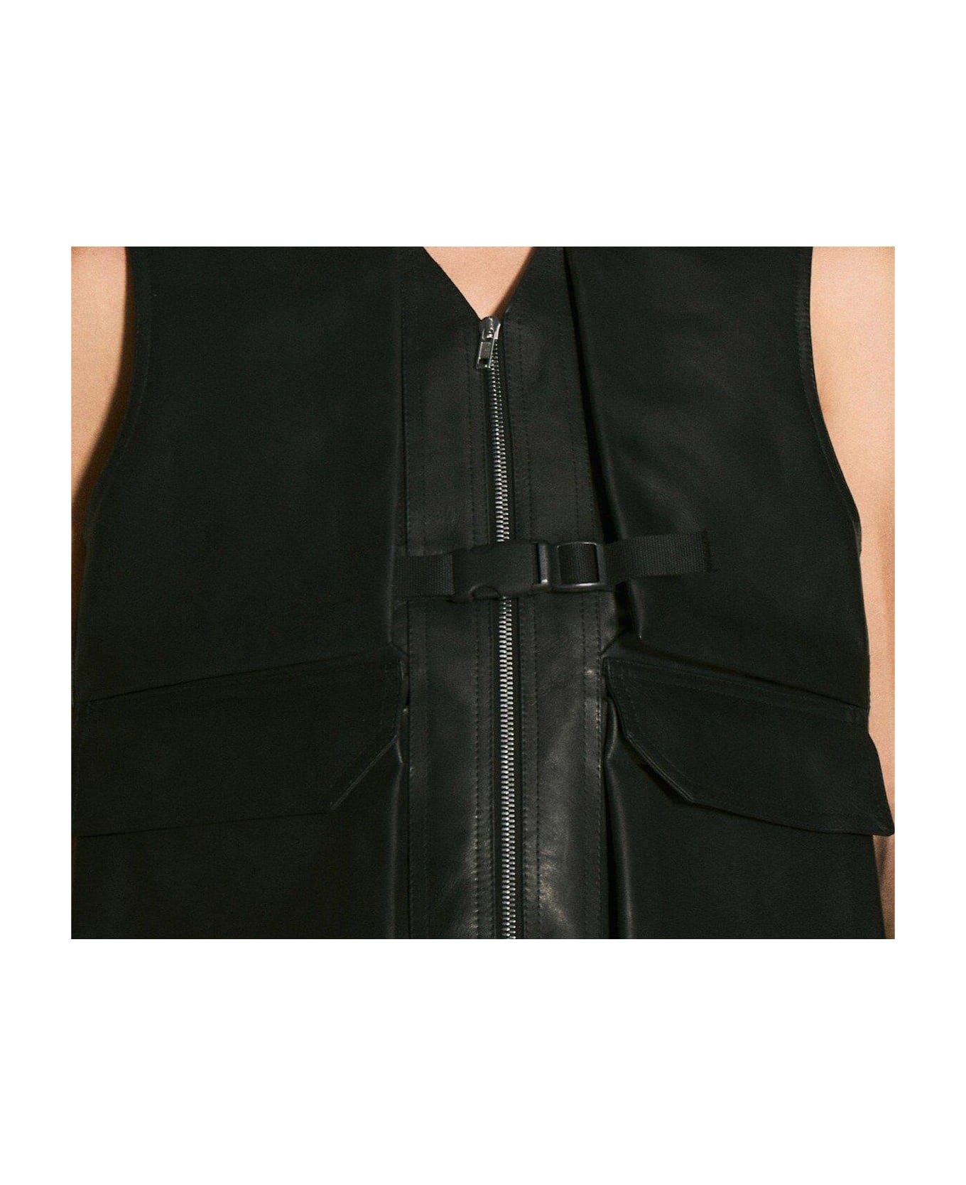 Rick Owens Utility Zipped Gilet - BLACK